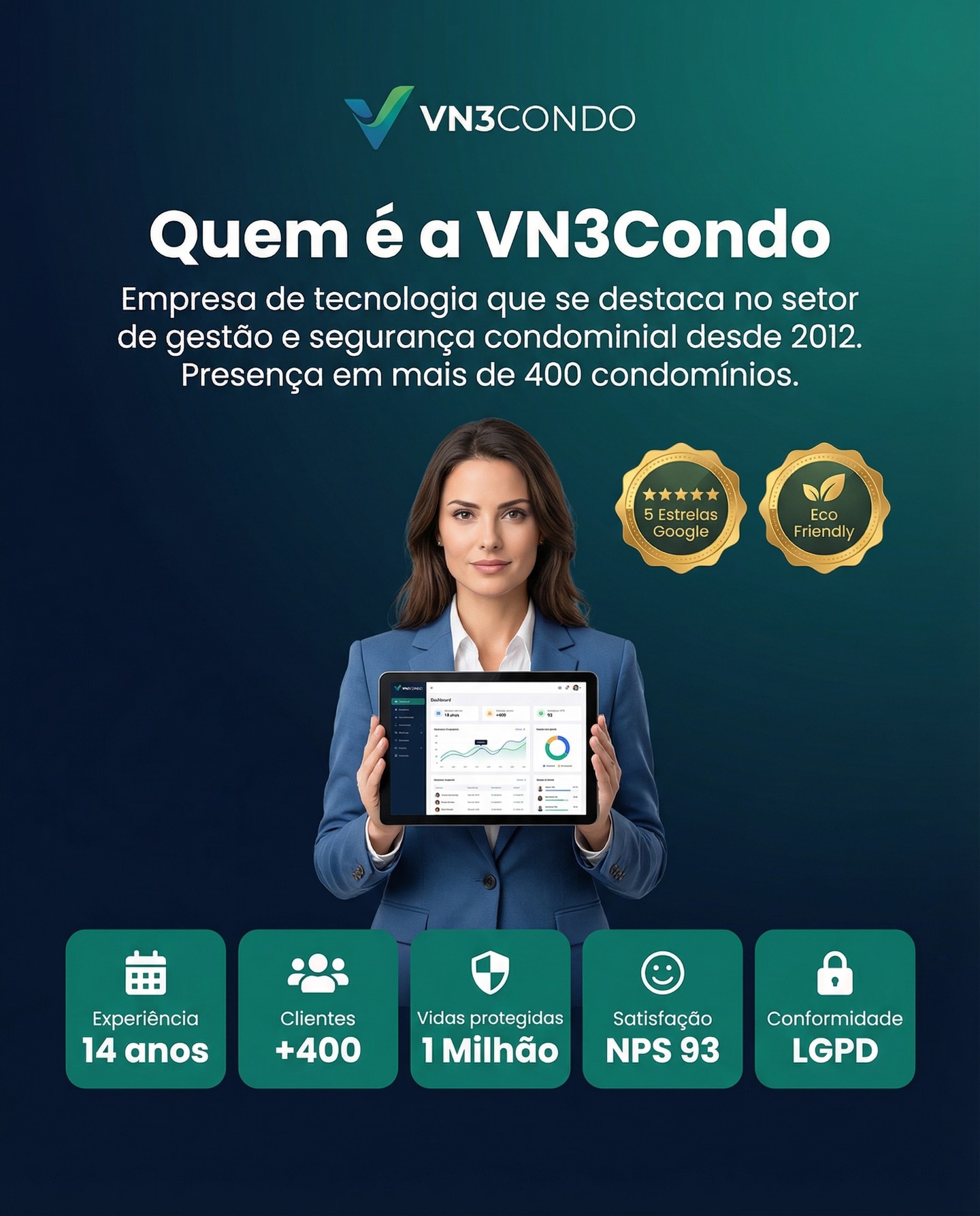 Você sabe quem está cuidando da segurança do seu condomínio?
Há 14 anos, a VN3Condo transforma a gestão condominial com tecnologia de ponta. Não somos apenas um aplicativo, somos uma solução completa de segurança inteligente, controle de acesso e gestão que já protege mais de 1 milhão de vidas.
Deslize o carrossel para conhecer a nossa jornada, nossos diferenciais e os resultados reais que entregamos para condomínios como o seu.
Chega de improvisos. A gestão condominial do futuro começa hoje.
Agende sua demonstração gratuita pelo link na bio ou mande um direct!
#vn3condo #gestaocondominial #sindico #sindicoprofissional #segurancacondominial #tecnologia #controledeacesso #condominiointeligente