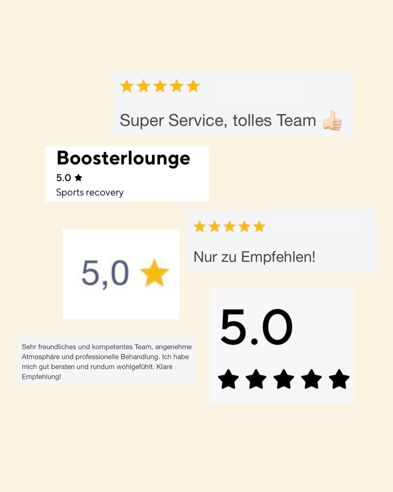Wow, schon über ein Monat BOOSTER LOUNGE in der Maxvorstadt. 💛
Und ehrlich: Wir hätten uns keinen besseren Start wünschen können.
Danke für eure vielen Besuche, euer Vertrauen – und eure vielen ⭐⭐⭐⭐⭐ Bewertungen.
Wir freuen uns über jeden einzelnen von euch, der bei uns war und über alle, die noch kommen. 💛