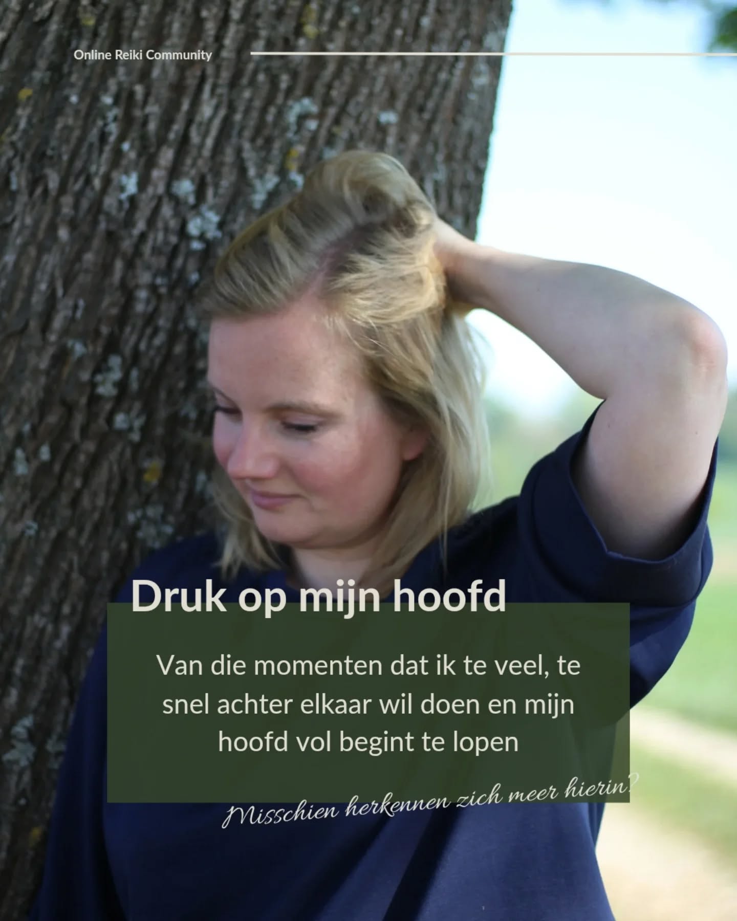 Ik kan daar zo in blijven hangen 😅 jij ook wel eens?
Dat m'n hoofd maar doorgaat en ik pas te laat voel dat ik over m'n grens ben gegaan.
Even stoppen.
Even voelen.
Mijn aandacht weer terug naar binnen brengen.
Het klinkt zo simpel en dat is het eigenlijk ook... maar toch blijft het lastig.
Door het samen te doen, en regelmatig te doen, wordt het makkelijker merk ik. Ik ga minder vaak over m'n grenzen heen omdat ik er veel meer bewust van ben.
Wil jij dat dit ook meer ruimte krijgt in je dagelijks leven? Samen met anderen die dit herkennen? Reageer dan even met Reikicommunity.
Er komt namelijk heel binnenkort iets leuks aan en daar neem ik je graag in mee! 💛