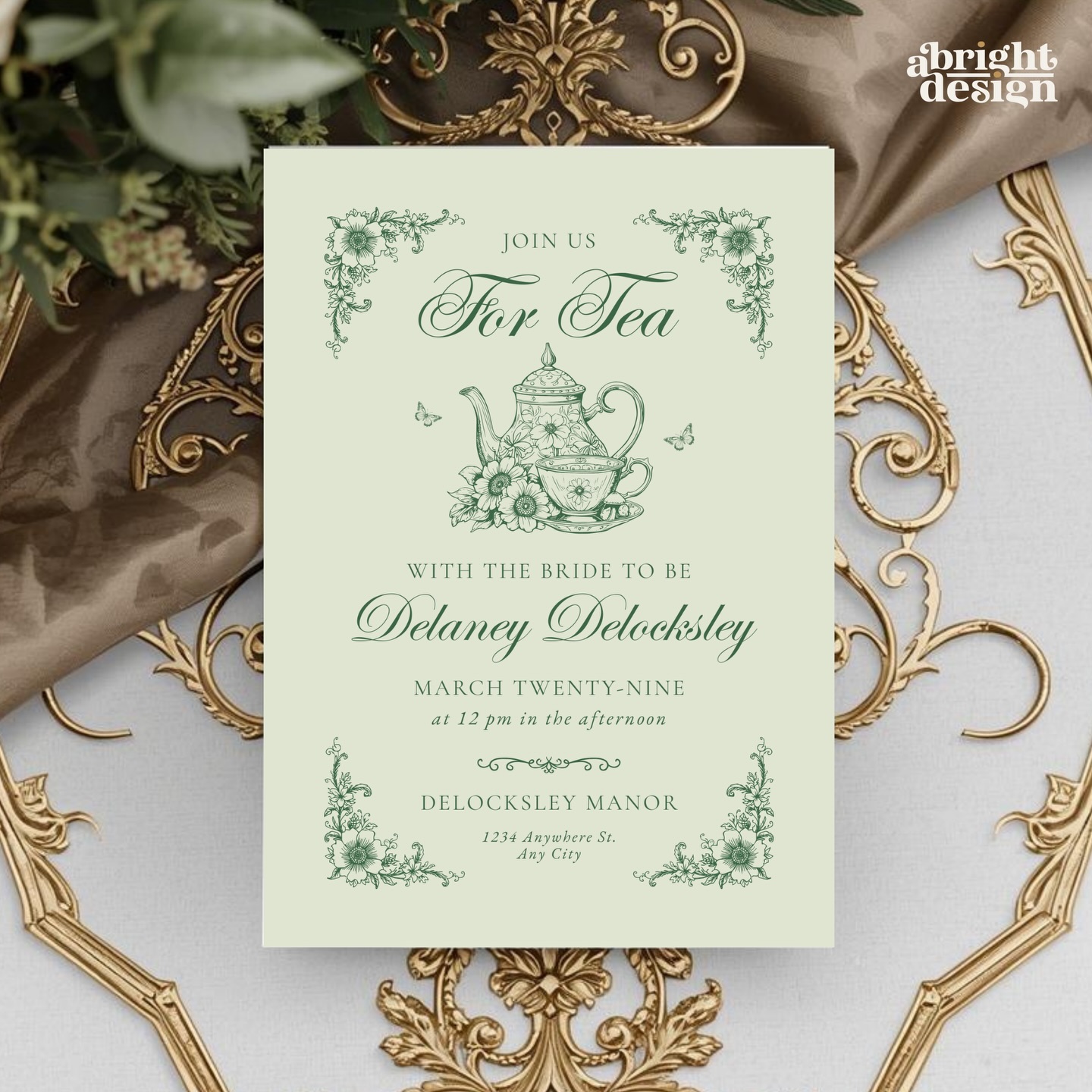 Cottage Tea Party Template | 5x7 & 4x6 INCH | Digital Download Template
Step into a storybook afternoon where delicate florals, soft pastels, and timeless elegance set the scene for a charming cottage tea party bridal shower. Inspired by Regency-era romance and English countryside gatherings, this theme blends graceful sophistication with cozy, garden-fresh charm.
Picture lace-trimmed linens, dainty teacups, hand-illustrated florals, and vintage-inspired typography—creating an atmosphere worthy of whispered secrets, joyful toasts, and happily-ever-afters.
Perfect for brides who adore classic romance, period dramas, and cottagecore elegance, this theme is ideal for intimate gatherings, garden parties, and afternoon teas filled with warmth and whimsy.
—— PERFECT FOR ——
• Bridal showers & engagement celebrations
• Garden parties & afternoon tea events
• Spring & summer gatherings
• Brides who love classic romance, period dramas, and cottagecore style
#teapartyideas #bridalshowerteaparty #teapartybridalshower