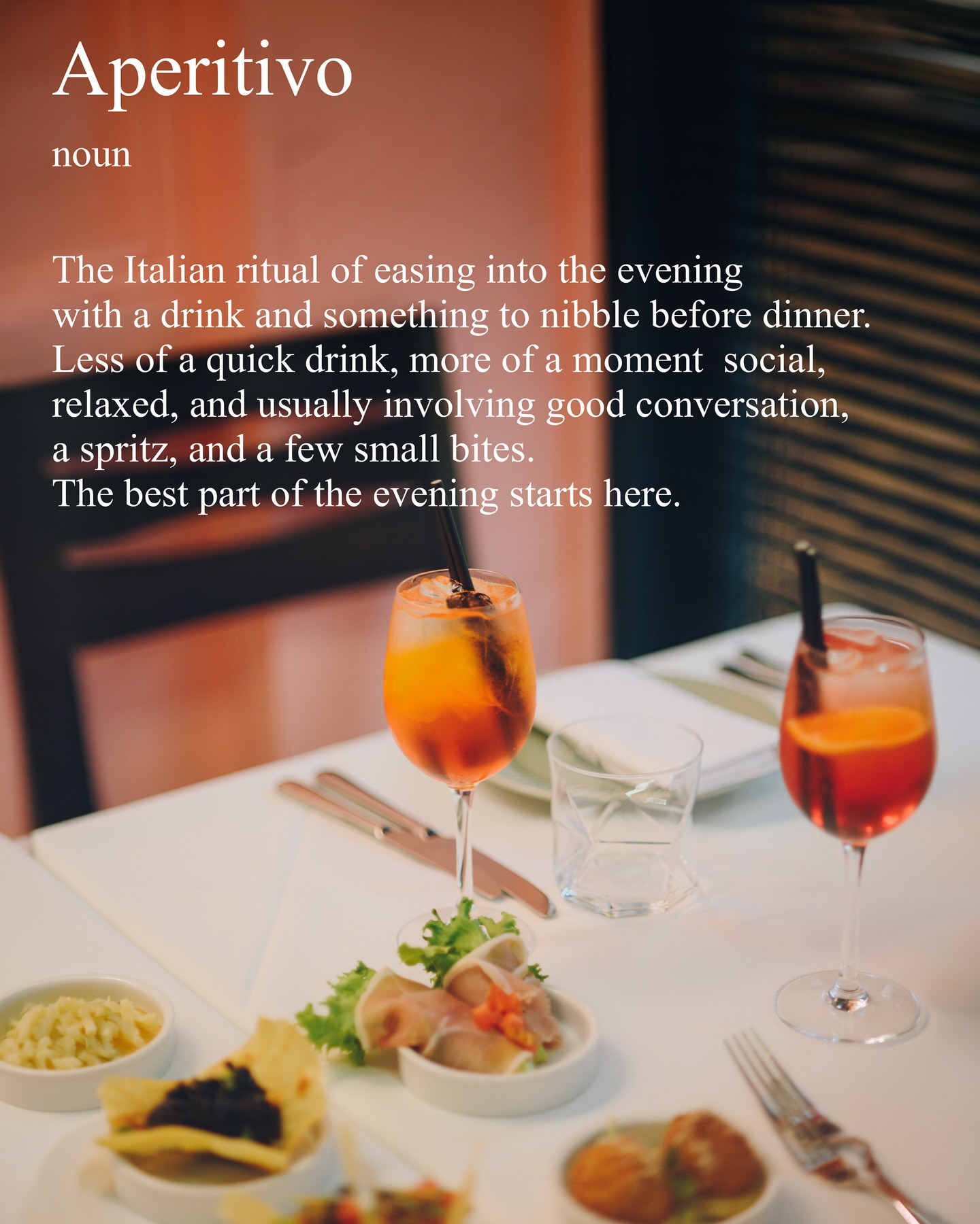 Are you ready?
Aperitivo
The Italian ritual of easing into the evening with a drink and something to nibble before dinner. Less of a quick drink, more of a moment, social, relaxed, and usually involving good conversation, a spritz, and a few small bites.
The best part of the evening starts here. Coming soon, stay updated through our email list. Link in Bio.
To Book your table, Link in bio⬇️
Osteria Toscana
31 Abbeville Rd, London SW4 9LA
020 3336 8467
#osteriatoscanaclapham #italianclapham