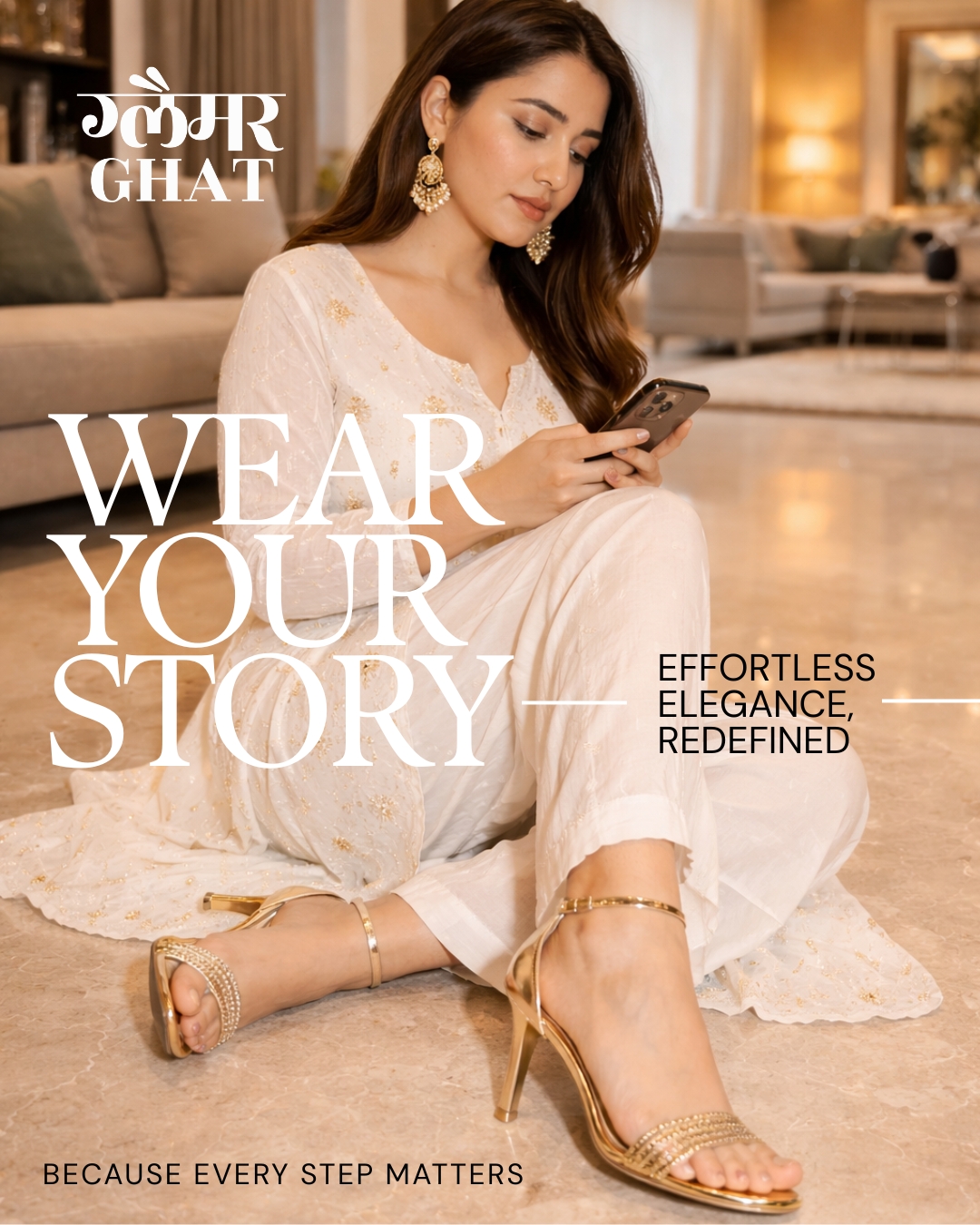 Wear your story. Not just an outfit—an expression of who you are.
Effortless elegance, redefined with every step you take. Designed to blend refined aesthetics with all-day comfort, this pair transitions seamlessly from intimate gatherings to statement evenings. Because true style isn’t loud—it’s consistent, confident, and intentional.
Because every step matters—make yours count.
Discover your perfect pair at Glamour Ghat.
📍 LGF23, Spectrum Metro Mall, Sector 75, Noida
📍 2nd Floor, Rcube Monad Mall, Sector 43, Noida
#GlamourGhat #WearYourStory #EffortlessElegance #EveryStepMatters #LuxuryFootwear #WomensFootwear #FestiveStyle #IndianFashion #StyleWithComfort #StatementHeels #ModernEthnic #NoidaShopping #FootwearFashion #ChicStyle #MinimalLuxury