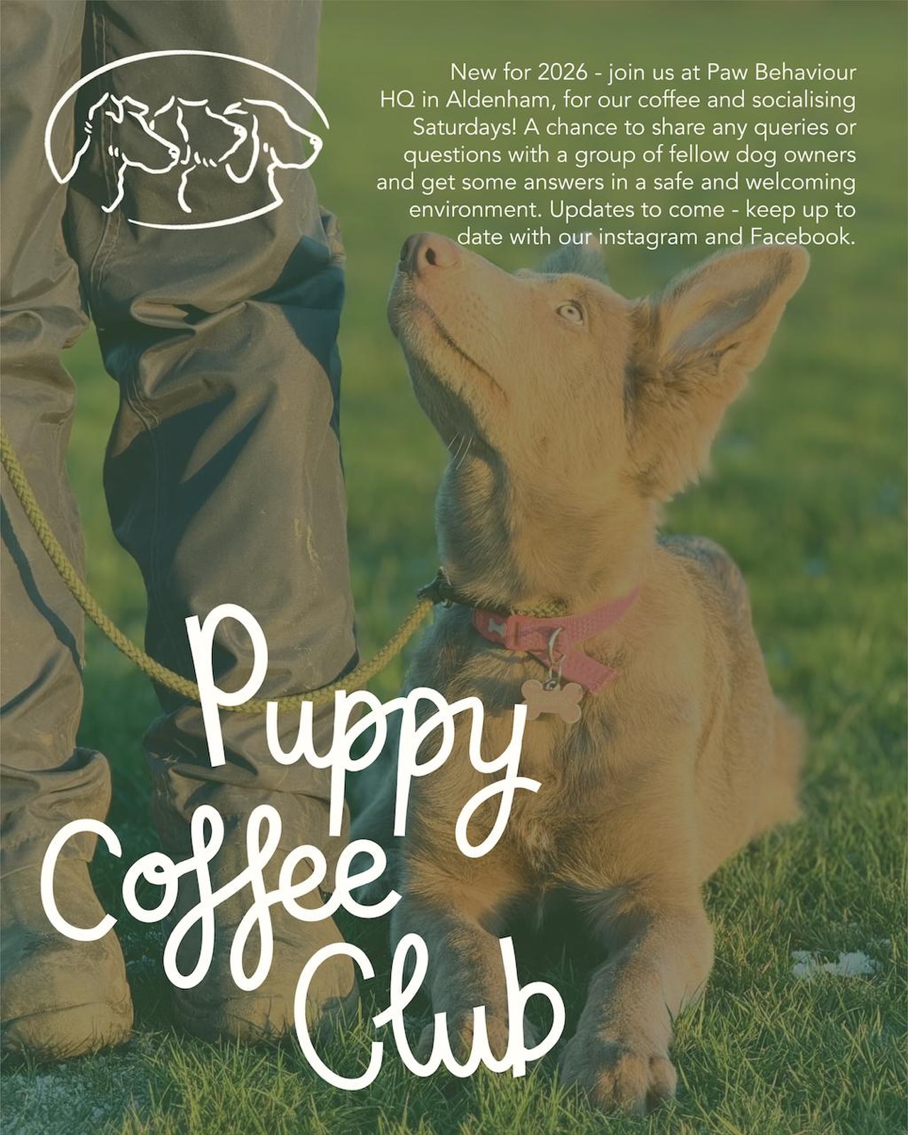 Introducing Puppy Coffee Club ☕🐾
Saturday 18th April 11.45-12.30pm
📍Aldenham
A relaxed meet-up for local puppy owners to connect, chat, and let the little ones socialise in a safe, friendly space.
This is not a training session — just a welcoming environment to meet new people and puppies to socialise, build confidence, and enjoy a free tea or coffee while the pups have some fun!
I’ll be there to answer any questions, but the focus is simple: community, confidence, and happy puppies.
Running monthly on a Saturday morning when the sun is shining! Limited slots available, 45mins session £10 per puppy.
Message Rosie to book your space — we’d love to see you there!
☎️ 07538997000
These sessions will be limited to number of puppies and for safety, the temperament, age and size of dogs will be carefully considered to ensure everyone is comfortable.
