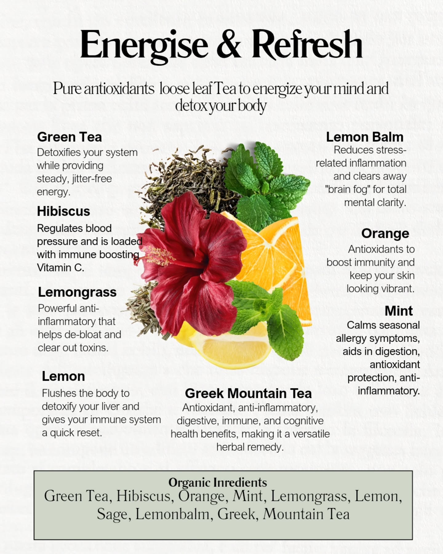 Organic Loose Leaf Wellness Tea blends by Eden will be rolling out on Saturday at the Grand Opening
12-4
622 Hough Rd
Unit 103