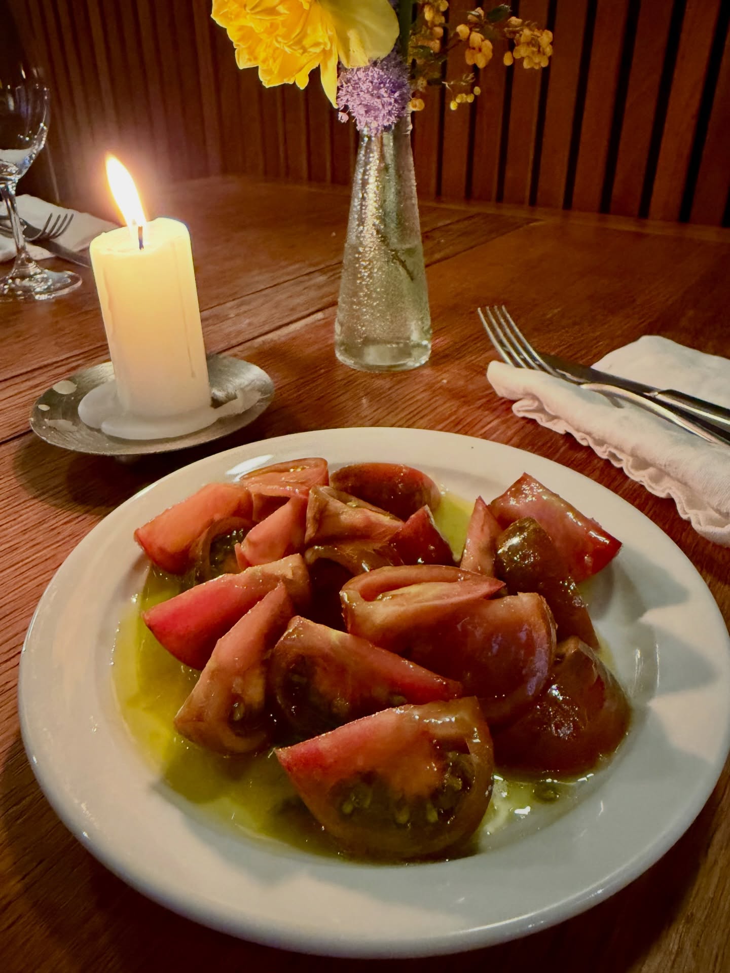Simple pleasures! Winter tomatoes, olive oil & salt
One of the sides on our Pasta menu every Wednesday