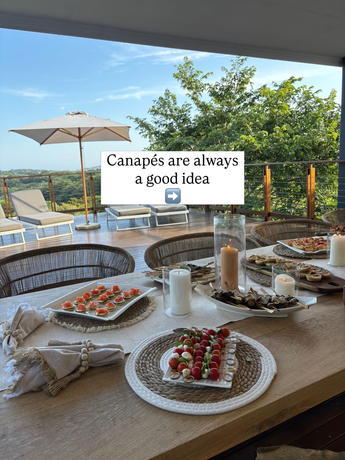 Canapés are the ideal feast for your event in Ballito with sunny skies and beautiful views
Whether it’s a family gathering, business event or celebrating with friends canapés offer a wide selection for everyone’s tastes. The best part when hiring a private chef is you can have whatever you love. You are not restricted by a set menu. Let’s create a delicious dining experience together.
These were some images sent to me by a recent client and honestly I love them 😍
#privatechefballito