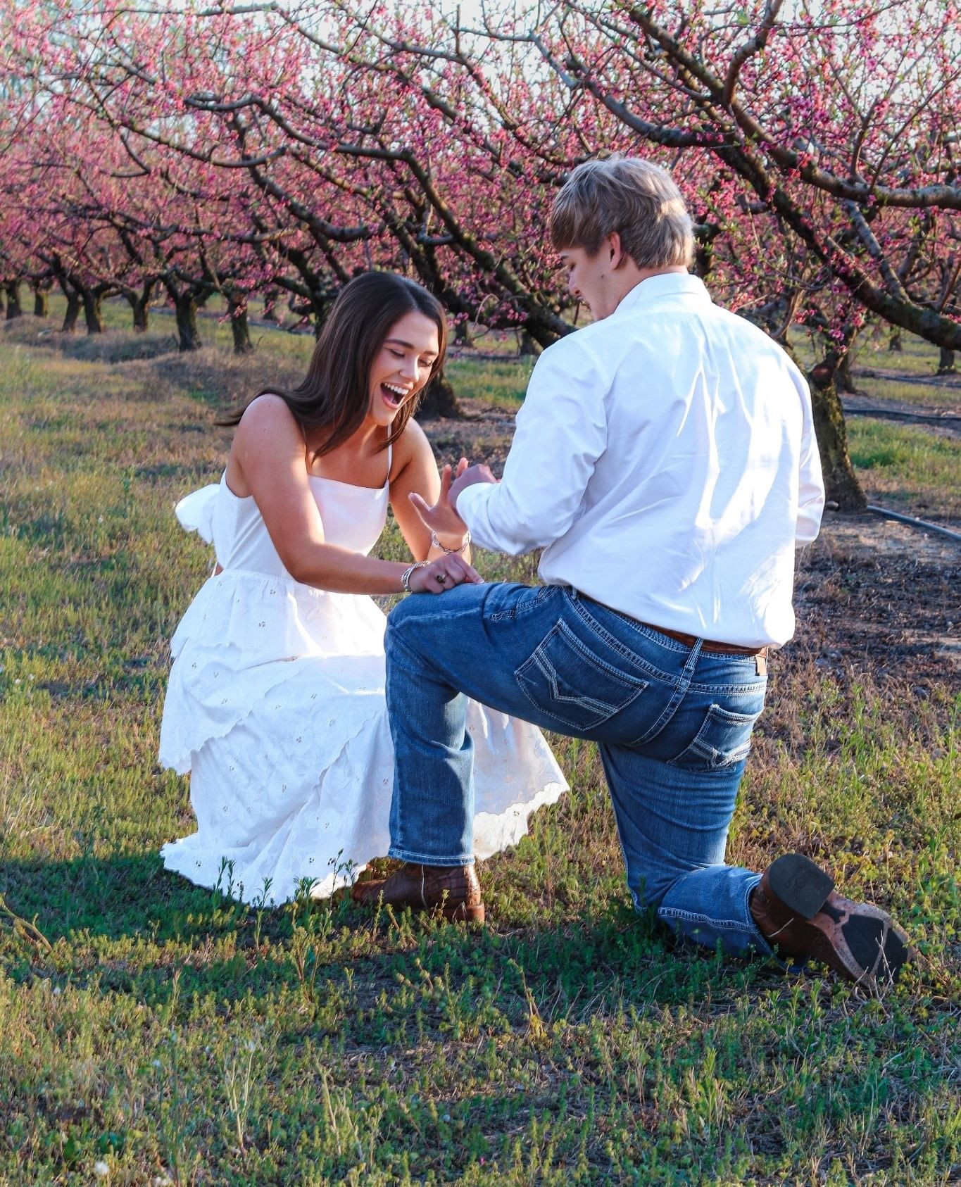 She said yes 🤍
A golden spring sunset in the peach fields of South Carolina made the perfect backdrop for Keylee + Siler’s forever moment.
We’re honored to be part of the beginning of something so meaningful, and to create a piece they’ll carry through every chapter ahead.
#foreverfiner #engaged #radiantcut
