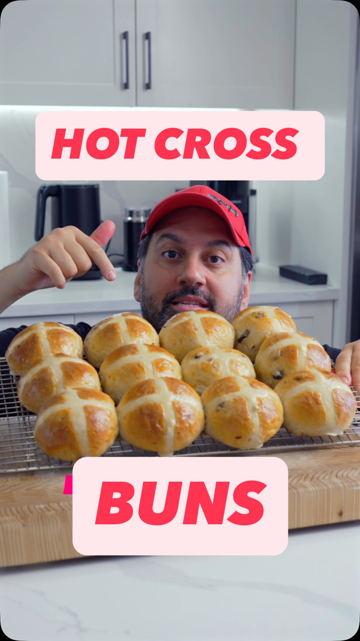 If you’ve never had Hot Cross Buns your missing out!! Not only great for Easter but they make great leftover bread and butter pudding. You can swap out the mixed peel and raisins for chocolate chips too!!! Recipe below 👇
Hot cross buns
650g Bread Flour�110g Sugar�9g Rapid Yeast�2 Tsp Cinnamon�2 Tsp Allspice�½ Tsp Salt�380ml Tepid Milk�60g Melted Butter�1 Large Egg�150g Sultanas�60g Mixed Peel��Cross Paste
75g All purpose flour�10 Tbsp Water�
Steps
Combine dry ingredients (except sultanas and mixed peel) in a stand mixer bowl. Add wet ingredients, sultanas, and mixed peel. Mix for 6 minutes, gradually increasing speed to medium. Add a spoonful of flour if the mixture is too wet. Knead into a ball. Cover and proof for 1.5 hours in the same bowl. Degas. Shape into 12 balls and place on a baking sheet lined with parchment paper. Proof for 40 minutes, covered with oiled cling film. Whisk cross paste until smooth and pipe onto the buns after the second proof. Bake for 20-25 minutes at 350F-176C until golden brown. Optionally, glaze with thinned Apricot Jam or sugar syrup. Let rest for 20-30 minutes. Cut open and enjoy with butter.�
#chefsofinstagram #recipe #hotcrossbuns