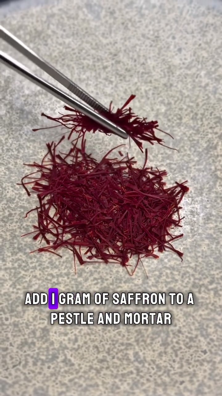 This is how I bloom saffron to use in my favorite recipes! #saffron #زعفران #liquidgold #persianfood #iran