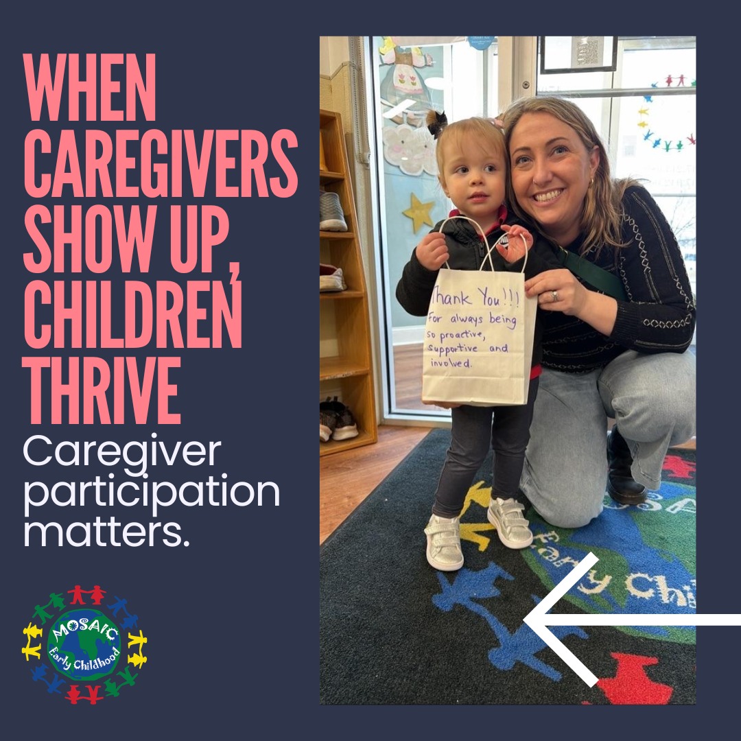 Our community is strongest when caregivers and educators work together 💙
Thank you to the families who take the time to join us, participate, and be present. Your involvement supports learning, builds confidence, and strengthens connections—and it means so much to your children.
We offer family engagement opportunities every month (and sometimes more than once a month!). Caregivers can get involved by joining us for study celebrations, being a surprise reader, leading an activity in the classroom, or attending our family events.
📅 Coming up and throughout the year:
• Sing, Dance & Play in April
• Muffins with Mom in May
• Donuts with Dad in June
• Popsicles in the Park over the summer
• And so much more!
As a small thank-you, we love recognizing the amazing parents who show up and partner with us—and we hope to welcome even more families at our upcoming events.
It’s never too late to get involved.
.
.
.
.
#mosaicearlychildhood #FamilyInvolvement #NorthShoreFamilies #earlychildhoodeducation
