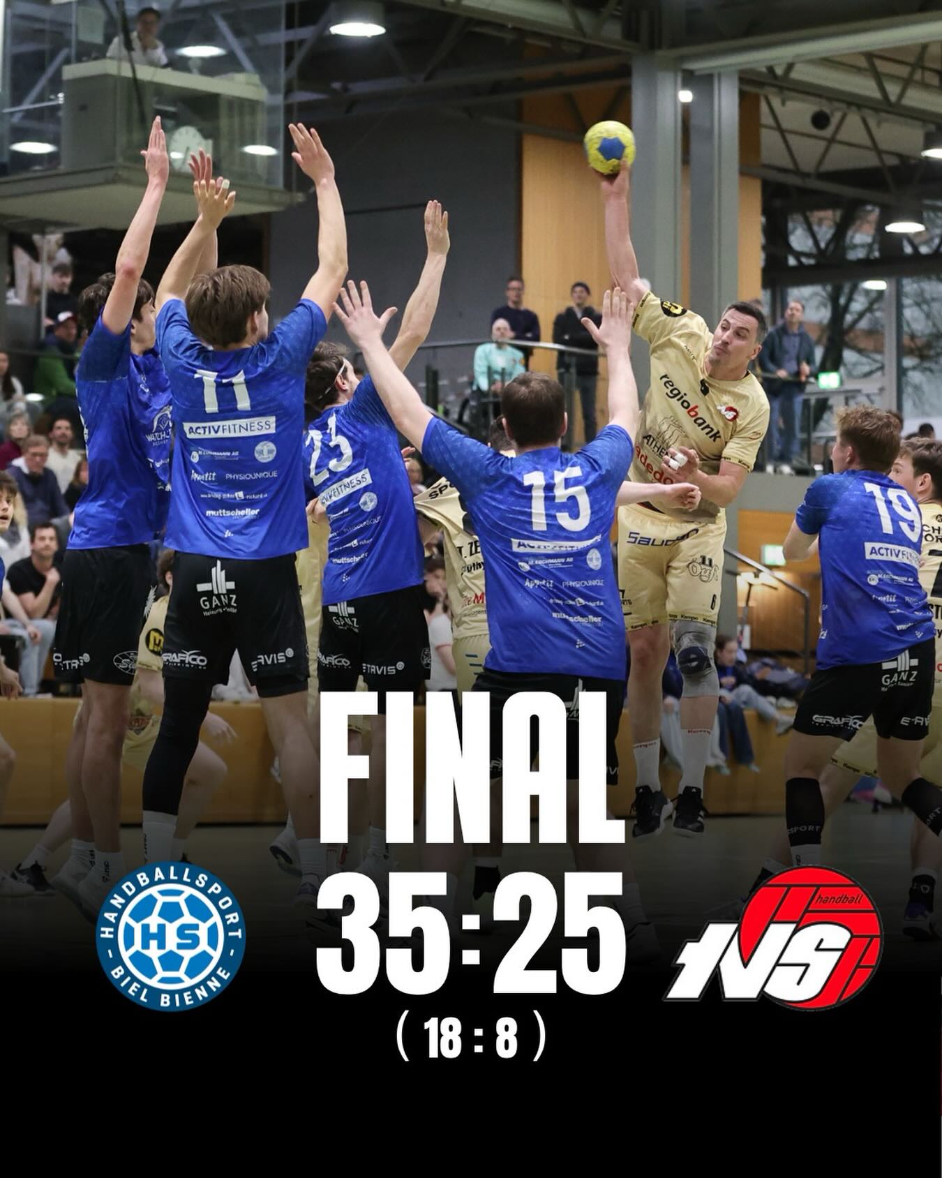 🔴⚪ Saisonabschluss in Biel ⚪🔴
Der TV Solothurn verliert das letzte Spiel der Saison auswärts beim Leader HS Biel mit 25:35 (8:18).
Die Partie war bereits in der ersten Halbzeit vorentschieden. Biel nutzte seine Chancen konsequent, während sich der TVS im Angriff schwertat und früh deutlich ins Hintertreffen geriet. Nach der Pause zeigten die Solothurner zwar nochmals Einsatz, konnten den Rückstand jedoch nicht mehr entscheidend verkürzen.
Damit beendet der TV Solothurn die Saison mit 23 Punkten aus 22 Spielen auf Rang 6, direkt hinter dem Kantonsrivalen Olten.
💪 Trotz Niederlage zum Abschluss: Eine starke Rückrunde und viele positive Entwicklungen machen Lust auf mehr in der kommenden Saison!