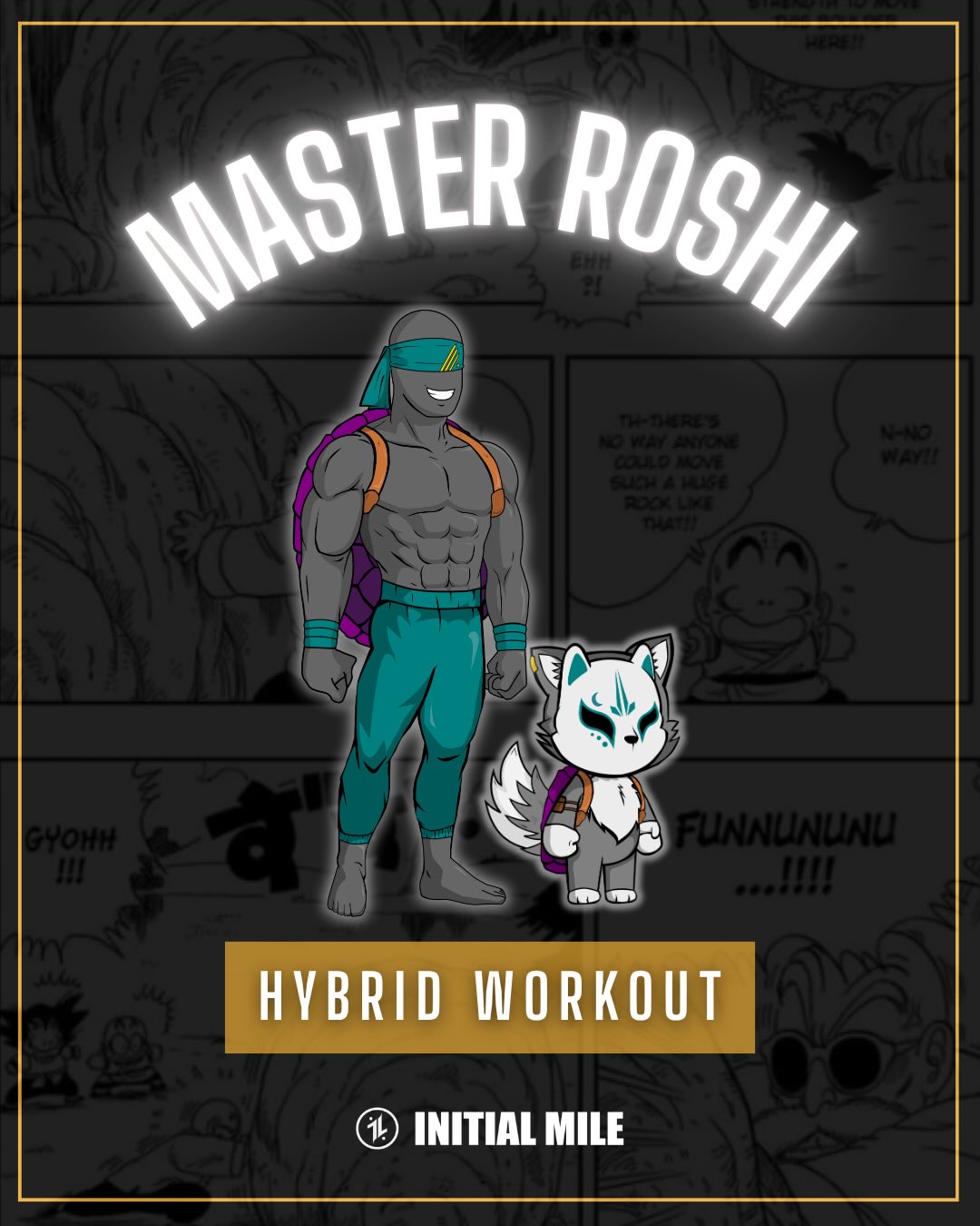 Dragon Ball fans, do you remember when young Goku and Krillin first trained with Master Roshi to prepare for the World Tournament? Master Roshi had them go through some wild training sessions! He had them deliver milk which required them to walk up the steepest mountains and run away from a T-Rex. He had them swim from a killer shark. He had them help construction workers and had them landscaping miles of land. The list goes on! Although this workout won’t have you swimming in shark infested waters or have you running for your life from a dinosaur chasing you, this workout will take you through a series of exercises simulating the challenges they went through! Happy fit Friday! #initialmile #adaptevolveascend #hybridtraining #animeworkout #dragonballfans