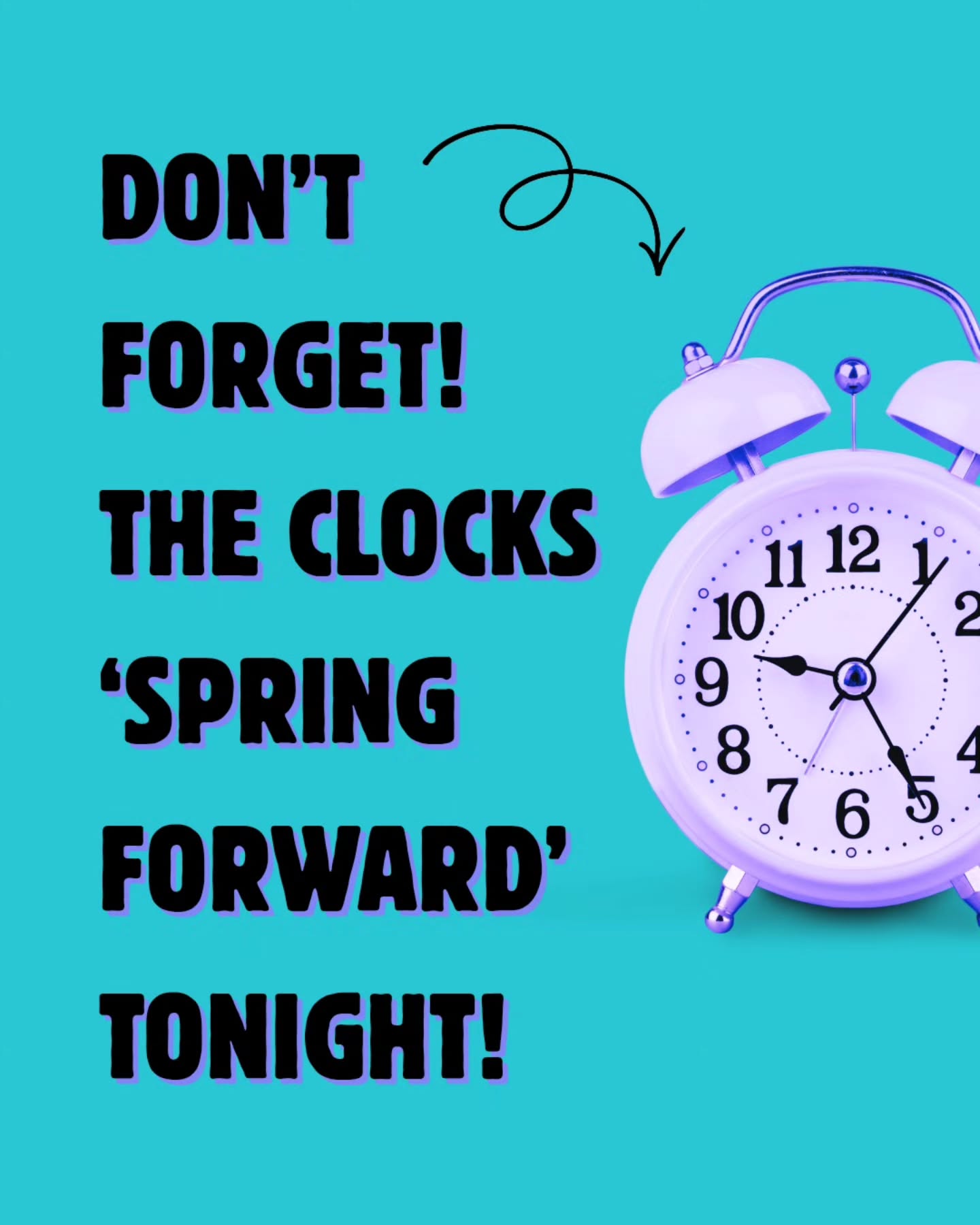 Never like this clock change... I feel like I don't get enough decent sleep as it is. But at least it doesn't fall on monthers day this year 😆
So, here is your reminder to change any clocks that need it, and prep for battles with your children tomorrow and having to explain why it is still bedtime, even though it's lighter outside!
Good luck everyone!! 😂