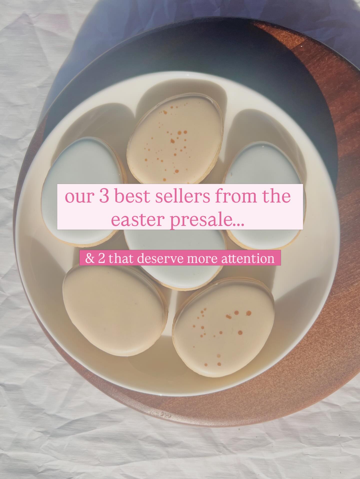 the stars of our easter presale & 2 i think deserve a little more attention 👀
there’s still time to grab your easter cookies!! • i’ll be leaving the presale open through thursday night (3/26) • don’t miss your chance to get the cutest dye-free easter sugar cookies 🪿🐣🐇
order through the link in my bio before it’s too late 🤍