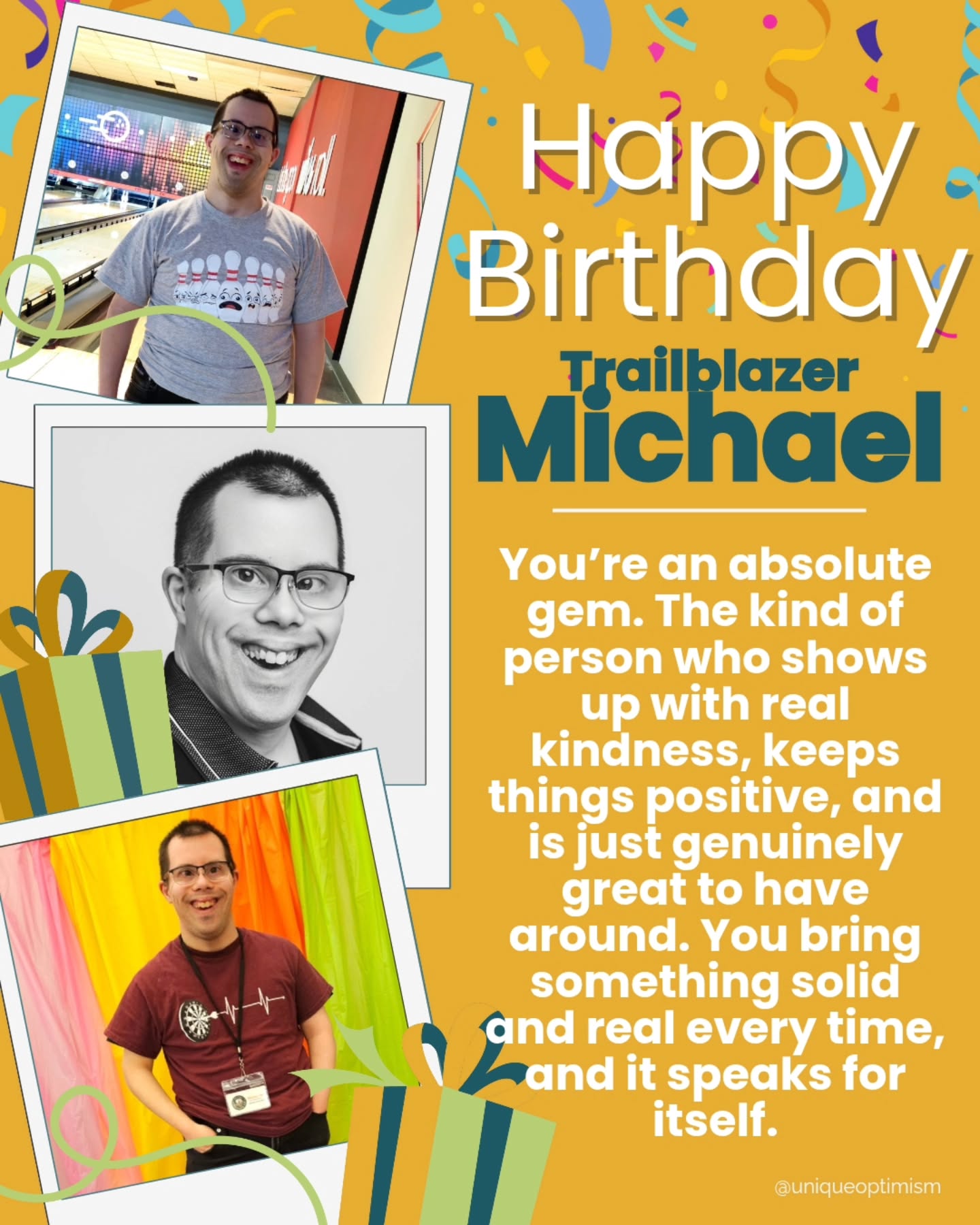 Happy birthday!! 🎉
Hope you have an epic day today and get to enjoy it your way, whatever that looks like.
It’s been really good having you be part of things this past while and seeing you get involved, try new stuff, and just show up as you are.
Wishing you a solid year ahead with more of what you enjoy and some good moments along the way.
🤙🏻Party on, Wayne!
#uniqueoptimism #trailblazerbirthday #hamont