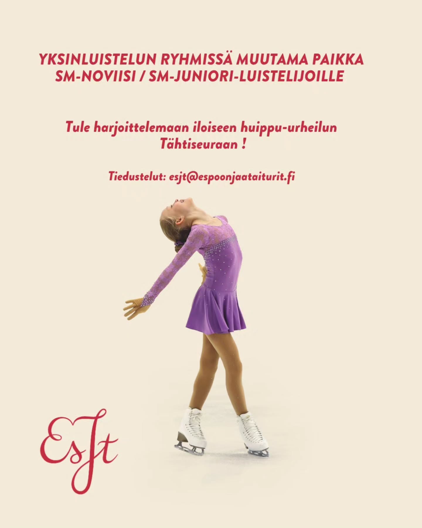 #espoonjaataiturit #espooliikkuu #luisteluasuurellasydämellä #yksinluistelu