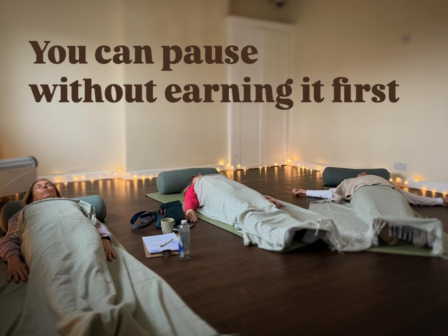 There’s always a moment near the end of each workshop where I slow things right down. It’s a chance for all the learnings, information and experiences to osmose.
Blankets out… and yes, I actually go round and tuck everyone in. 🛌
Grown women, fully wrapped up, lying there with nothing to do for a few minutes. And you can feel how needed it is.
Because most of us don’t stop like that. We keep going, push through, hold it all together… and only rest when we’ve hit a wall. Then it feels like we’ve got something to fix.
Yesterday was a bit of a reminder that it doesn’t have to get to that point. You can rest before you’re completely done in. You can pause without earning it first.
You can pause without earning it first.
Last time for those at the back who didn’t hear me…you can pause without earning it first!
Even a few minutes of proper switch-off can shift how you feel in yourself.
This is part of comfortable confidence too. Knowing when to ease off. Letting your system settle so you can come back to yourself, rather than drifting further away.
If this sounds like the kind of way you’d like to spend your downtime, you are very welcome at my next workshop. DM for details 😊
#comfortableconfidence #restandrecover #nervoussystem #selfregulation #innerwork #confidencejourney #womensupportingwomen #personaldevelopment #wellbeing #slowdown #selfconnection #workshoplife #coachlife #emotionalwellbeing #presence