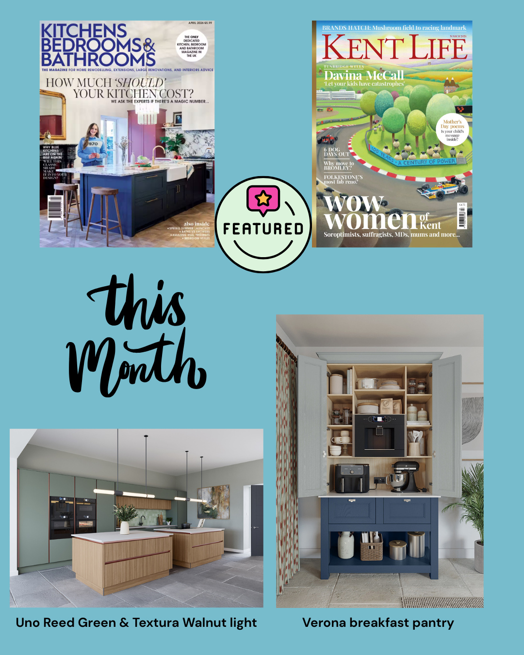Great to see consumer magazines @kbbmagazine & @kentlifemag sharing the latest Crown kitchen inspo for spring projects 💯 #thankyou #kitchendesign #pantrygoals #familykitchen #supportyourlocalcrownretailer