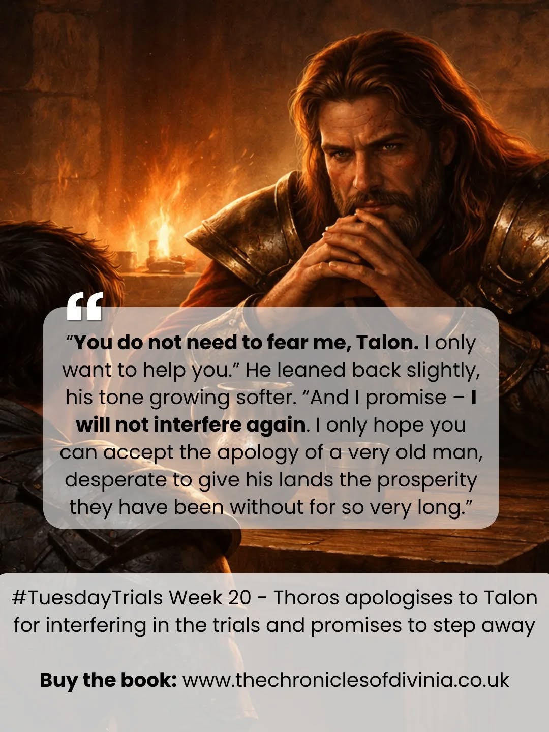 Chapter 19 - Shadows in the Light, was my 'all is lost moment', as Talon juggles complex relationships with his team, his rivals, and his god - he doesn't know who to trust or who to believe and the most ominous trial of all is still to come.
#TrialsOfDivinia #FantasyBooks #IndieAuthor #Bookstagram #BookTok