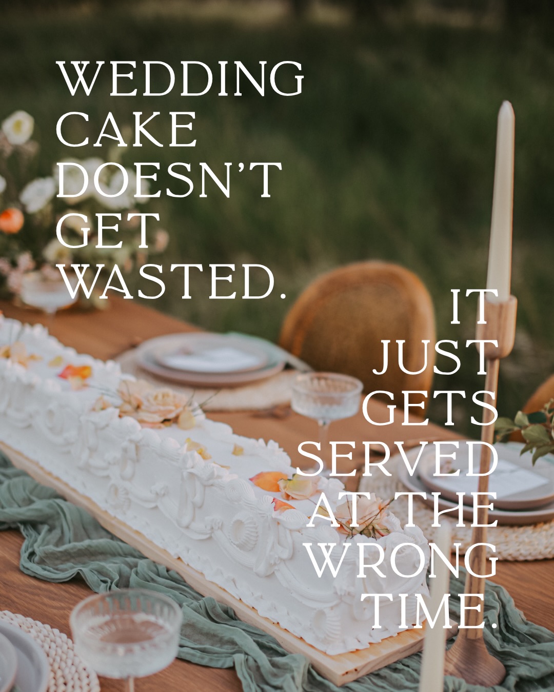 The problem was never the cake. It’s when and how it’s served. 🍰
When cake is intentionally built into your timeline, not added as an afterthought, it becomes a moment guests actually experience (and yes, actually eat) ✨ A little planning changes everything!
.
.
Cake: @gingerandspicecakery
Florals: @prairielaneflowerfarm
Table & Accents: @primrose.haus