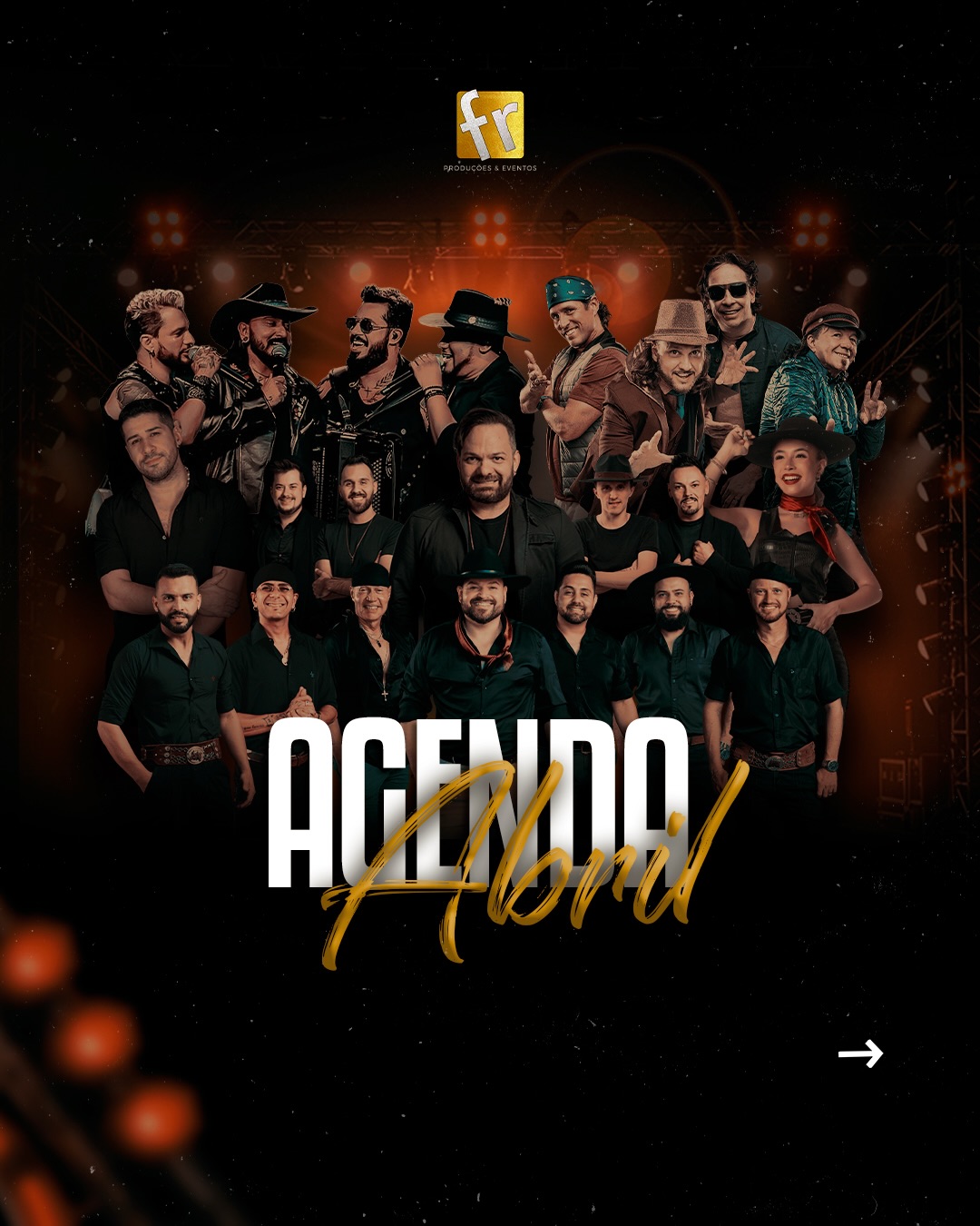 BORA PRA MAIS UM MÊS!!!😉🎶🔥
O mês de a Abril chegou carregado de muitos compromissos, comenta aqui pra nós onde vamos nos ver!👇
#AgendaDeAbril #ShowsNacionais #RioGrandeDoSul #SantaCatarina #Eventos2026