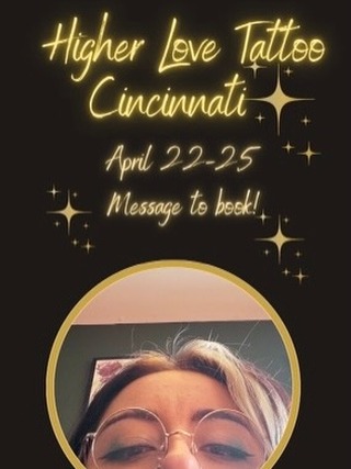 After taking a break from work travel (moving studio locations and house locations in 6 months is a lot) I’m going to be visiting @higherlovetattoo in Cincinnati for another visit! I love this studio and am very excited to return and work with such wonderful and talented tattooers.
I’ll be there April 22-25 (Wednesday-Saturday) and I can’t wait to see all my folks in the Queen City again!
I will be posting some new pre-drawn designs shortly, so check them out in my Instagram highlights!
Shoot me a message for booking!
#tattoo #cincinnatitattoo #girlswhotattoo #naturetattoo #girlswhotattoo