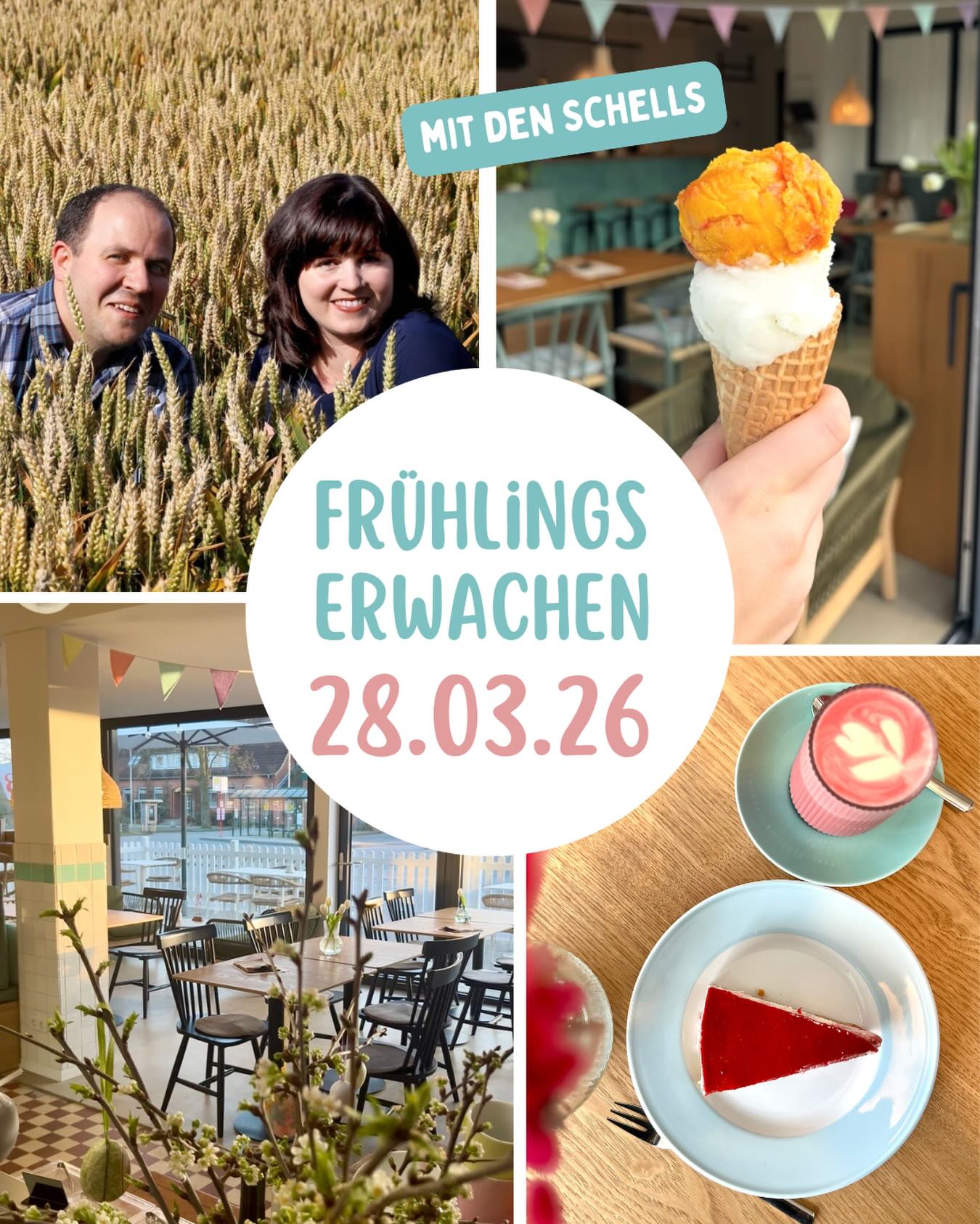 Ihr Lieben, am Samstag, den 28. März feiern wir mit Euch den Einstieg in die warme Zeit des Jahres. Los geht’s mit der Feierei, Aperol Spritz und Hugo für 5 Euro und feinen Leckereien ab 14:00 Uhr. Die Schells spielen dann ab 15:00 Uhr auf und verwöhnen uns mit beschwingten Songs. Es ist übrigens Sonne für den Tag vorhergesagt. Wir drehen dann noch an der Temperatur für Euch. #todendorf #dasguteliegtsonah #stormarn #caféliebe