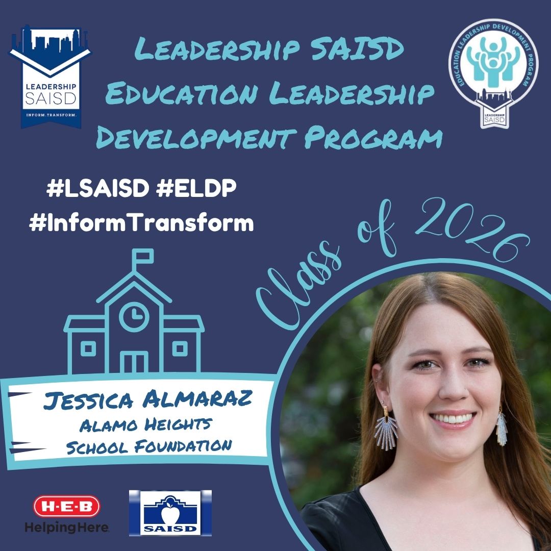 #ELDP Class of 2026 Spotlight ✨Jessica Almaraz is a seasoned nonprofit professional with a decade of experience in development, donor relations, fundraising, and advocacy, with a particular focus on public education and mental health. She currently serves as the Director of Donor & Alumni Relations at the Alamo Heights School Foundation, where she has been a key member of the team since 2018. In this role, she works to connect parents, donors, alumni, businesses, and community members with opportunities to invest in local public education, helping to bridge the gap in state funding and empower teachers and staff to support every student’s potential. A native of San Antonio, Jessica earned her Bachelor of Arts in Communications from the University of Texas at San Antonio in 2015. She began her career in development at Clarity Child Guidance Center and has continued to advocate for mental health awareness and educational equity throughout her professional journey. She served as Communications Chair for the Young Nonprofit Professionals of San Antonio from 2018 to 2020 and earned the Certified Fund Raising Executive (CFRE) designation in 2023, reflecting her commitment to ethical and results-driven philanthropy. Jessica is recognized for her thoughtful leadership, strategic communication, and capacity for authentic relationship-building. She is passionate about cultivating meaningful connections and empowering individuals to contribute to causes that create lasting change. She resides in San Antonio with her husband, Zachariah, and four feline furbabies. She enjoys reading, painting, indulging in the South Texas food and art scenes, attending concerts and local plays, and participating in tabletop roleplaying campaigns with friends. #LSAISD #informtransform #publiceducation Thank you to our 2026 Program Sponsors @heb and @sanantonioisd