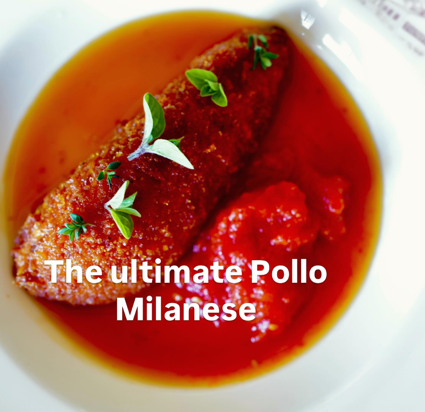 The ultimate pollo Milanese.
Chicken breast stuffed with cotto prosciutto and DOP fontina from Valle dâAosta with our pickled tomatoes and reduced chicken juice
On the menu this spring at Casa San Ruffino
gastro hotel in Marche, Italy with the most beautiful view in Italy