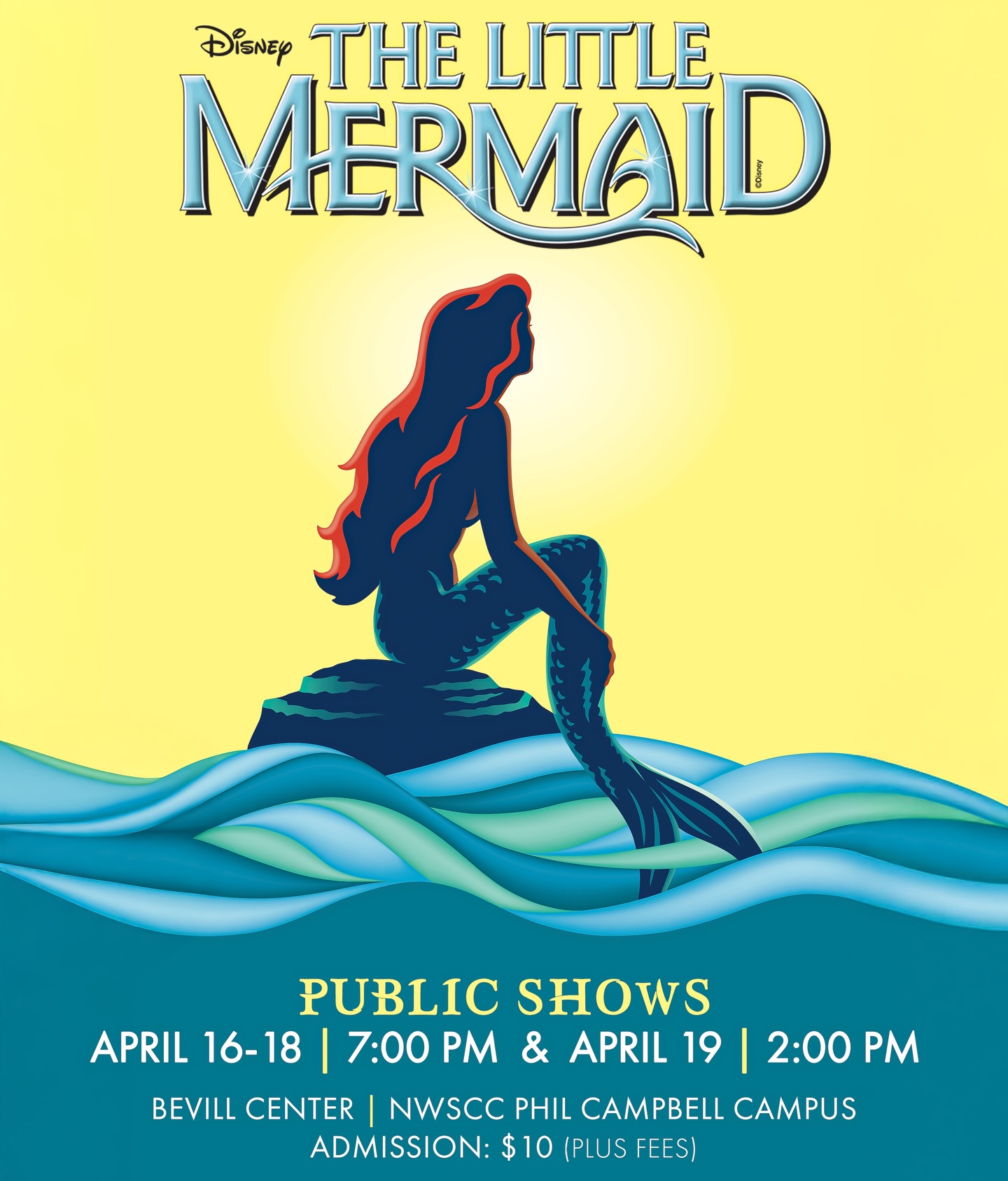 Our own Elle is going to be playing Ariel in Northwest Shoals Community College’s rendition of The Little Mermaid!🧜🏼♀️💜🦀
We’d love to invite you and your family to join us under the sea for this fun musical! All proceeds go to the NWSCC music program.
🎟️Tickets on sale now:
https://tinyurl.com/4pxjfffr