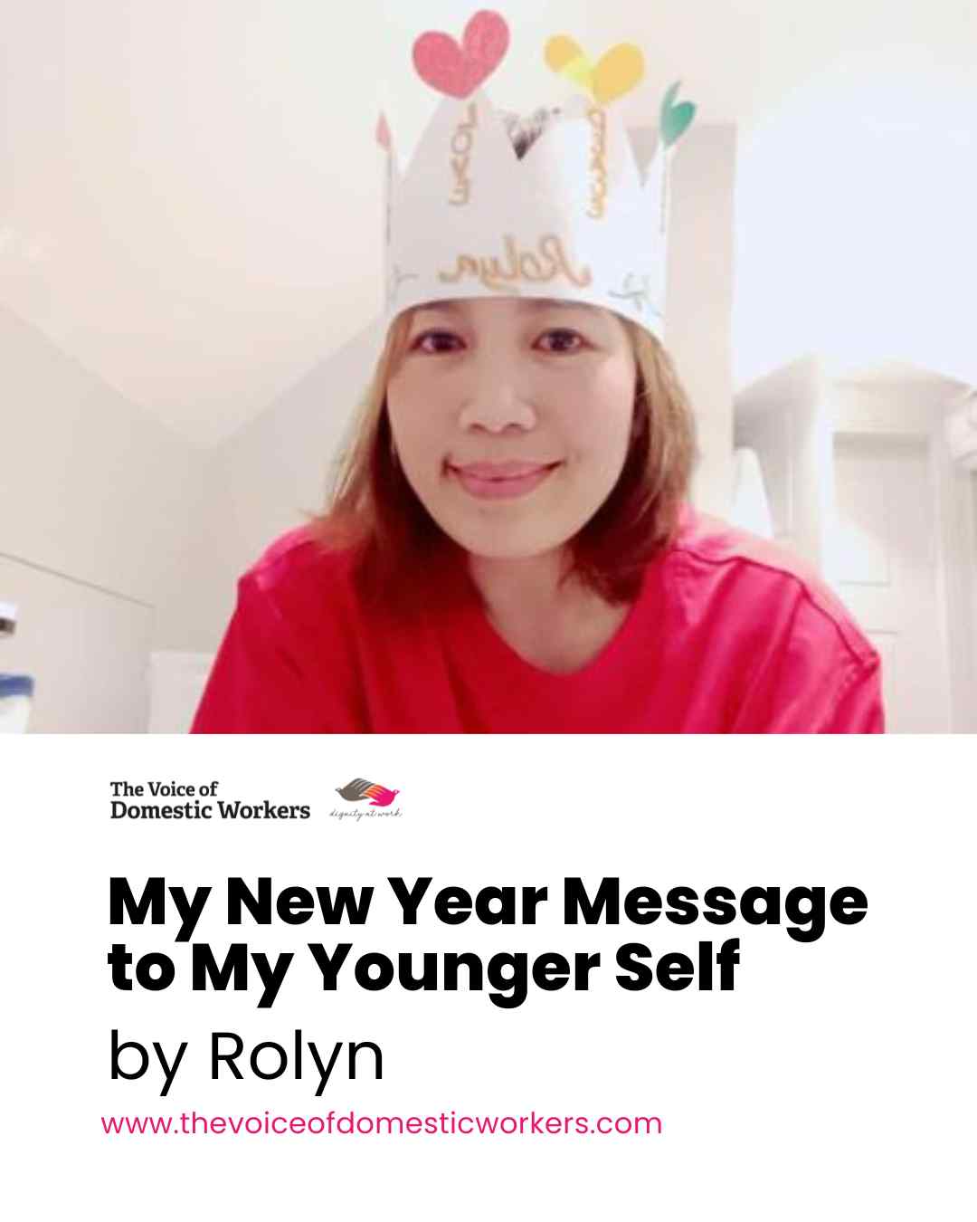 Some messages are meant for the past but still guide us today. Last January, Rolyn wrote a heartfelt message to their younger self. It’s a reflection filled with growth, lessons, and quiet strength. The kind that many domestic workers carry through their journeys. Looking back on words like these reminds us how far we’ve come, and how much our stories continue to shape who we are. Take a moment to revisit Rolyn’s message and reflect on what you would say to your younger self.
Read here: https://www.rfr.bz/i64d29e
#VODW #DomesticWorkers #MigrantVoices #Reflections #PersonalGrowth #VoicesThatMatter