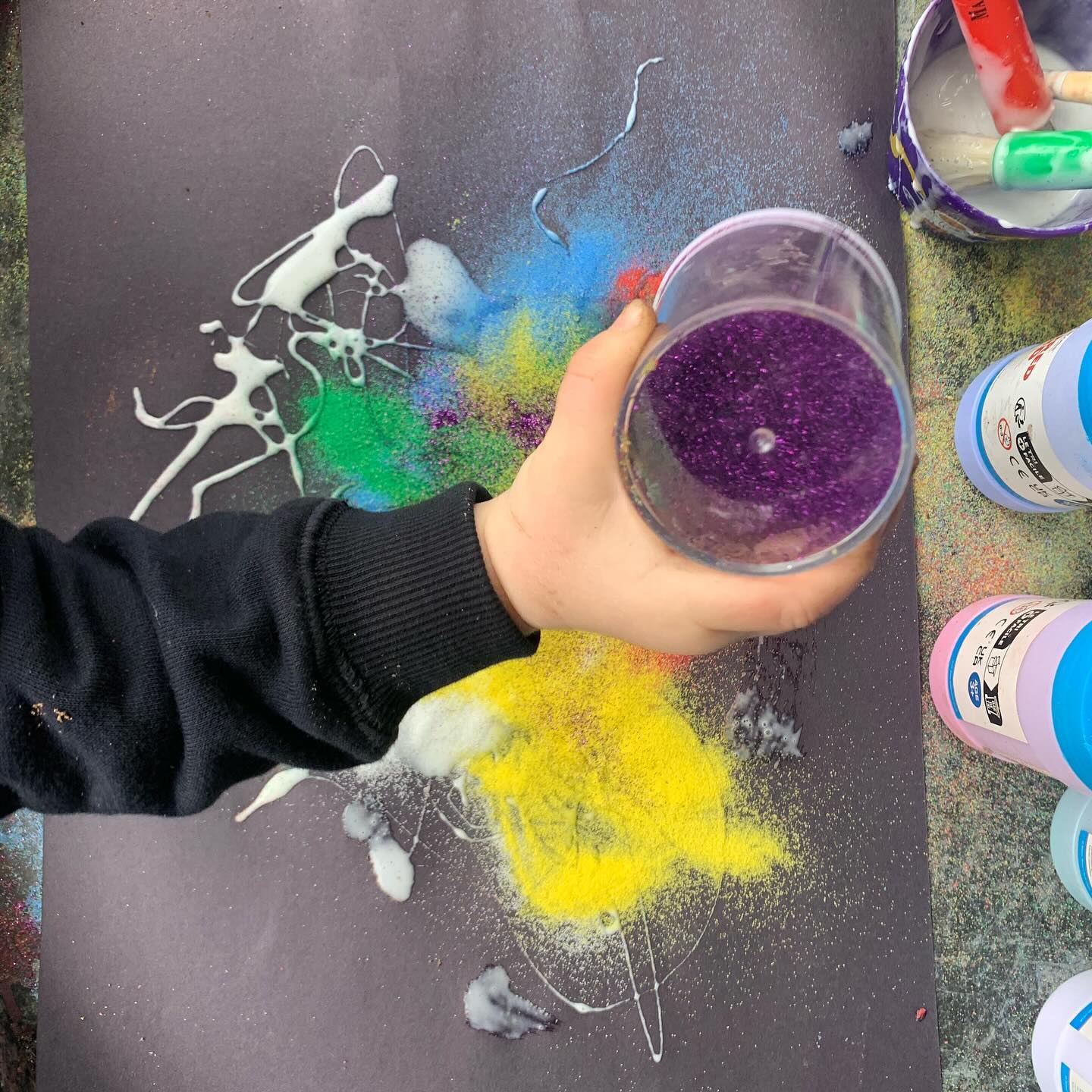 Today we are celebrating Diwali, The Festival of Light π! The children created beautiful colourful pictures outside using glue, glitter and coloured sand and lovely shiny collage pictures inside!
At story time we are going to read the βBest Diwali Ever!β! #happydiwali #festivaloflight #craft #preschool #artsandcraft