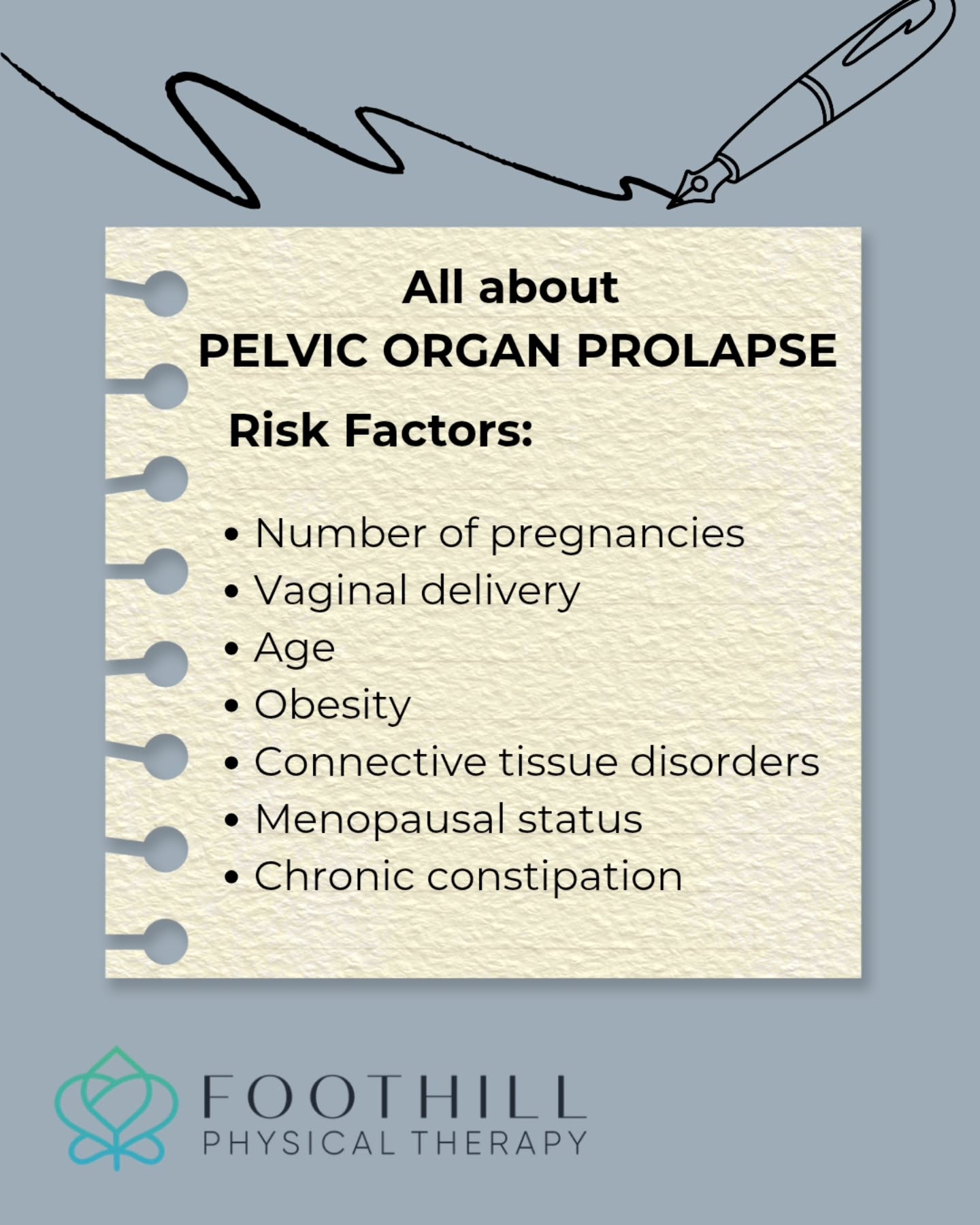If you've tried pelvic floor contractions (Kegels) and they don't work for you and your prolapse symptoms, it could be because:
• your muscles are actually too tight
• you have difficulty connecting to these muscles
• your prolapse is in the way and exercises in different positions are needed.
PTs are experts in guiding your exercise and behaviors to achieve success.
Think you might need surgery? PT can still help prepare you and your pelvic floor for surgery to best support the work done in surgery.
#pelvicorganprolapseawareness #pelvicfloor #pelvichealth #constipation #lightbladderleakage