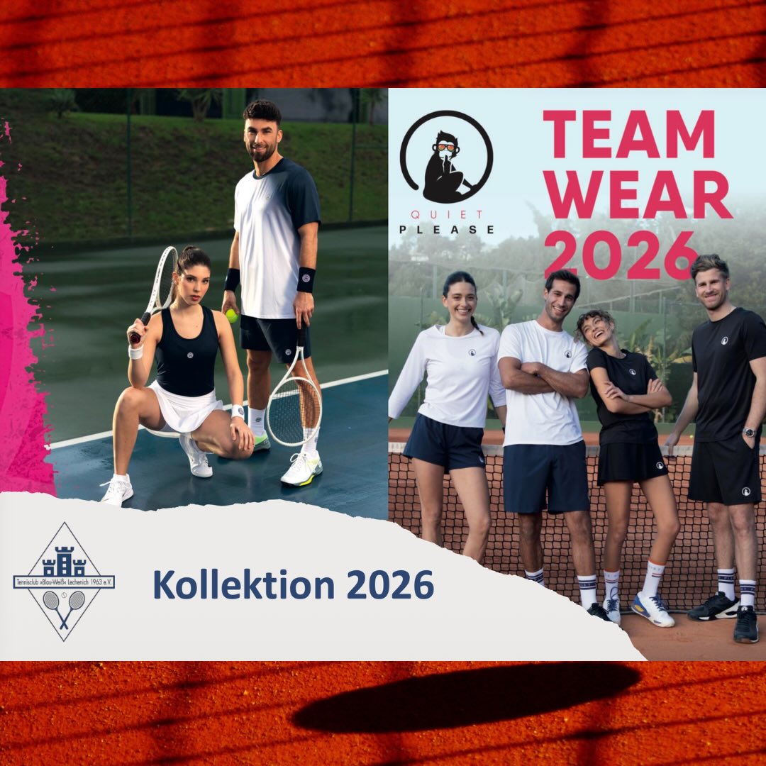 🎾 Die Sommersaison steht vor der Tür – und wir starten stylisch durch!
Freut euch auf die neuen TCL-Kollektionen 2026: moderne Designs, starke Performance und perfekte Outfits für Match & Training.
👕 Kids: Bidi Badu – dynamisch & bewegungsfrei
👔 Erwachsene & Jugend: Quiet Please – minimalistisch & matchtauglich
✨ Mit TCL-Logo – einheitlich & hochwertig.
💥 Jetzt entdecken & bestellen: www.tc-lechenich.de
Gemeinsam auftreten. Gemeinsam gewinnen. Gemeinsam TCL. 💪
#TCL #Tennisliebe #TeamSpirit #Sommersaison #TennisStyle BidiBadu QuietPlease Vereinsliebe MatchReady TennisLife tennispoint