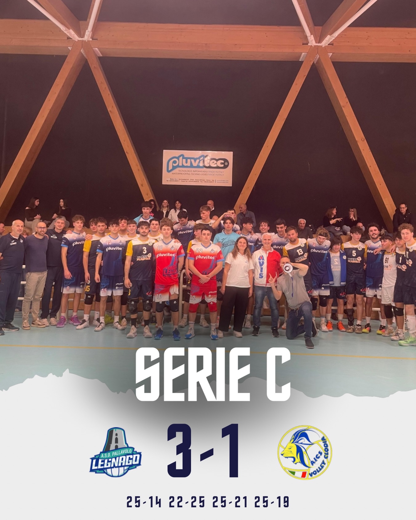 Serie C Pluvitec Volley - ROM Plastica Clodia 3-1
Bella vittoria per i nostri ragazzi che si riscattano rispetto alla gara di andata, imponendosi 3-1 al termine di una partita ben gestita. Ottimo l’avvio con un primo set convincente, mentre nel secondo qualche errore di troppo permette agli avversari di rientrare. Dal terzo set in poi la squadra ritrova ritmo e continuità, conducendo il gioco e chiudendo con merito.
Ora testa alla prossima sfida, con una lunga trasferta contro un avversario in corsa per la promozione.
#asdpallavololegnago