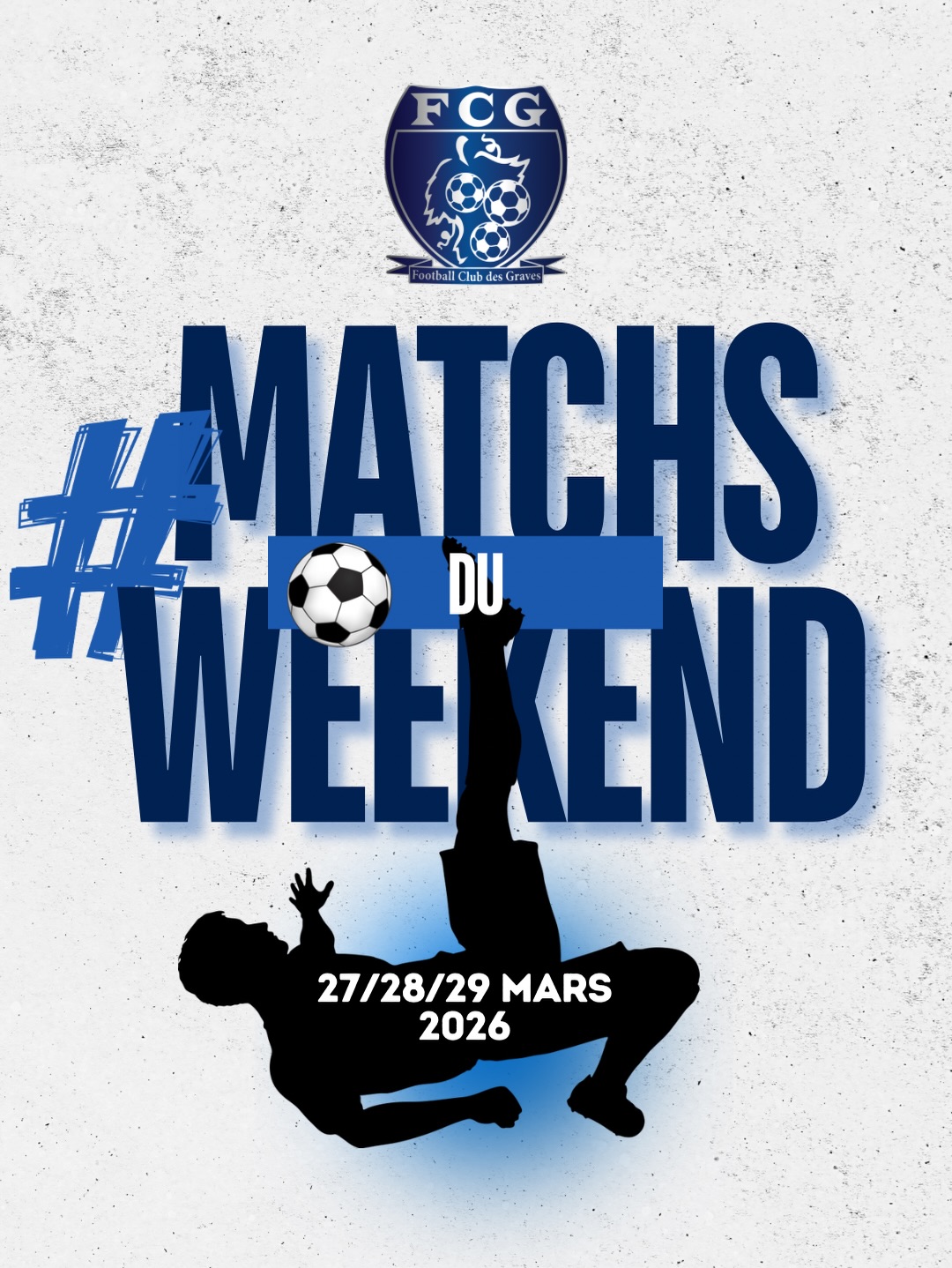 đ”âȘïž đđđđĄđđ đđš đȘđ ! đ”âȘïž
Un week-end 100% football nous attend ! đ„âĄ
đŁ Venez nombreux soutenir nos Ă©quipes sur les terrains ! âœïžđ
đž NâhĂ©sitez pas Ă prendre des photos et Ă nous les transmettre pour quâon puisse mettre en valeur les moments forts du week-end !
đđ€đđđąđ đđąâđąđ đ¶đđąđ, đąđ đžđ đđđđĄ đđ đčđđđđđđ đđ€
#fcgraves #agendafoot #matchday