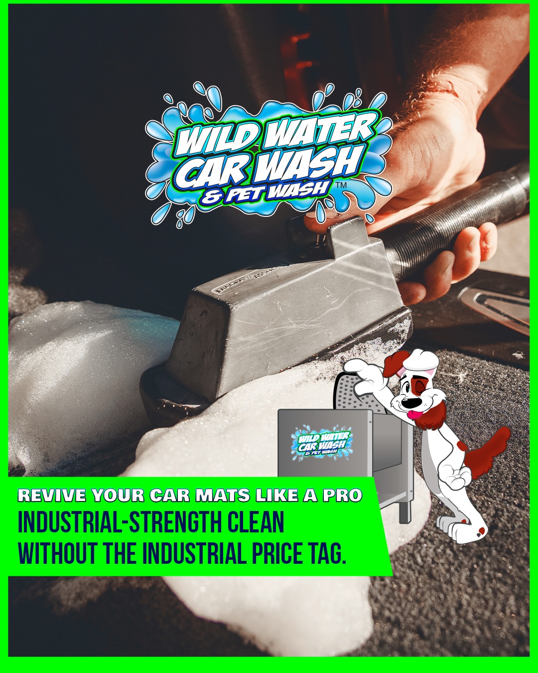 When's the last time your floor mats got some love? Our powerful mat shampooer blasts away dirt, mud, and whatever else life throws on the floor. Available at Wild Water Car Wash & Pet Wash, it's the secret weapon for a truly complete clean inside and out!
📲 WildWaterCarWash.com
📍 204 Clark Ave. Ames, IA
📍1017 3rd Ave. NW Fort Dodge, IA ✨Self-Serve Car Wash & Pet Wash only