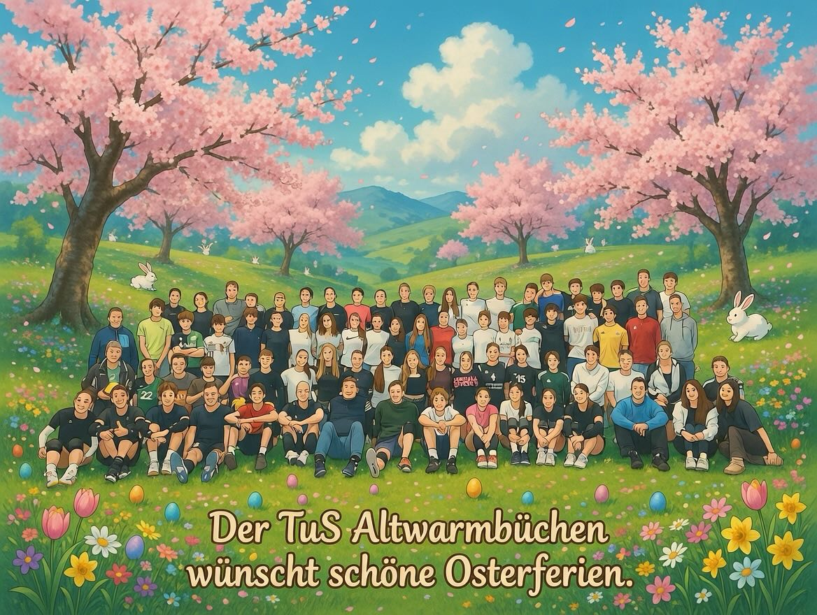Der TuS Altwarmbüchen wünscht allen Mitgliedern, unseren zahlreichen Fans und allen, denen unser Verein am Herzen liegt, eine erholsame Osterzeit. 🐣☀️🌼🥚🌷🐰
Schon mal vormerken: Am 11.04. folgt unser Mega-Heimspieltag 📅
#tusaltwarmbüchenvolleyball #tusaltwarmbüchen #ostergrüße #ostern