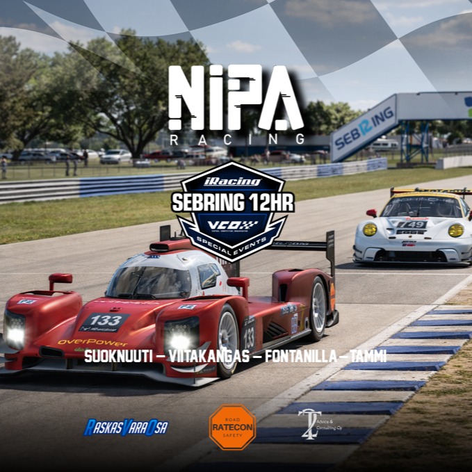Tänään mennään eikä meinata. Sebring Multiclass (Gt3 - LMP2 - GTP) Menossa mukana
@rateconoy @raskasvaraosa T2