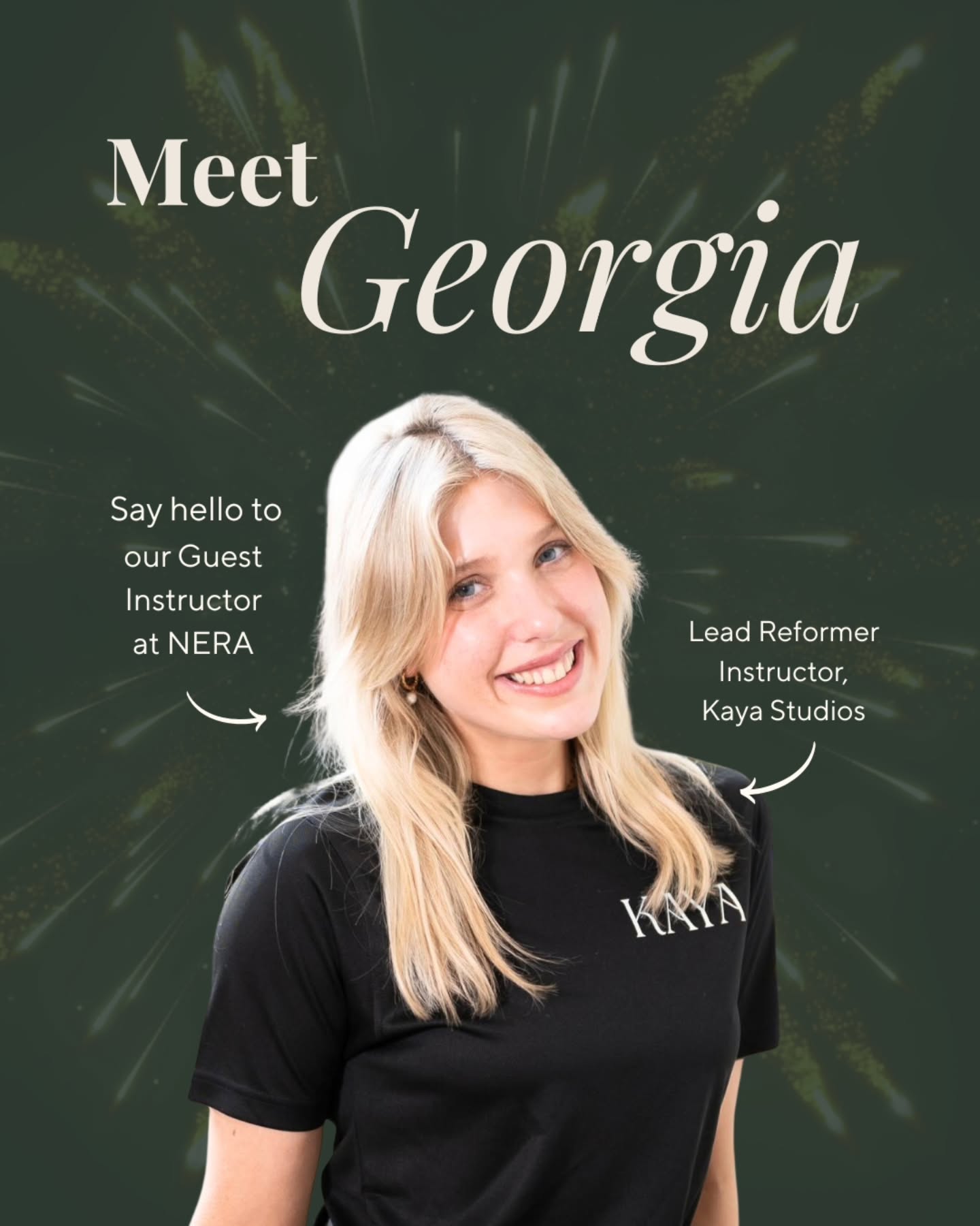 We’ll be welcoming Georgia at Nera on Saturday 28th March, she’s currently @kayastudios.co.uk Lead Reformer Instructor and Studio Manager.
With a background in nursing and a passion for both mat and Reformer Pilates, Georgia brings a thoughtful and supportive approach to every class. Her sessions are designed to help you feel confident, comfortable, and connected to your body, whether you’re just starting or ready to be challenged.
She’ll be guiding four classes across the day, offering a fresh perspective on movement within the space.
Spaces are limited.
Book your place via the website or app.