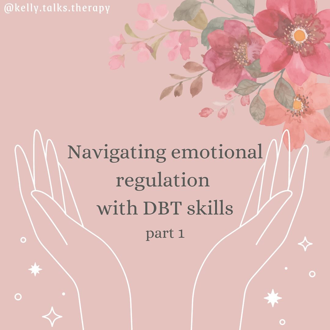 Hi!! In my practice I use lots of DBT skills with my clients. First we need to understand what emotions do for us and why they’re important as well as what makes it hard to regulate. Like anything, emotional regulation is a skill that can be learned even if you feel hopeless about it right now. Please know that no matter how old you are you can learn how to effectively use skills and master your emotions 💚💚💚 #DBT #psychotherapy #therapist