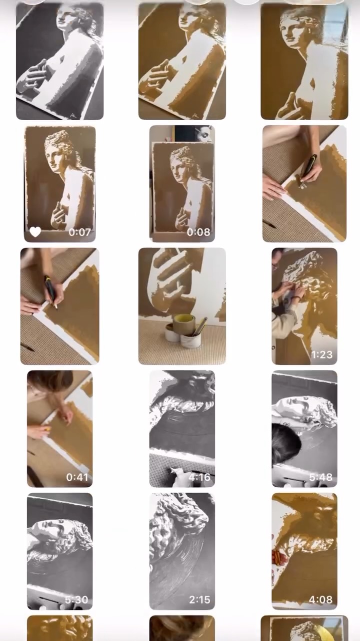 Souvent vous me demandez combien de temps je mets pour créer une œuvre…
Tout dépend évidement du sujet et du format.
.
Pour « Aphrodite » c’est près de 6 mois de travail !
Pour une œuvre mesurant 164x110cm
.
Alors, vous pensiez que j’y consacrais autant de temps ?
.
#art #tapeart #tape #collage #scotch