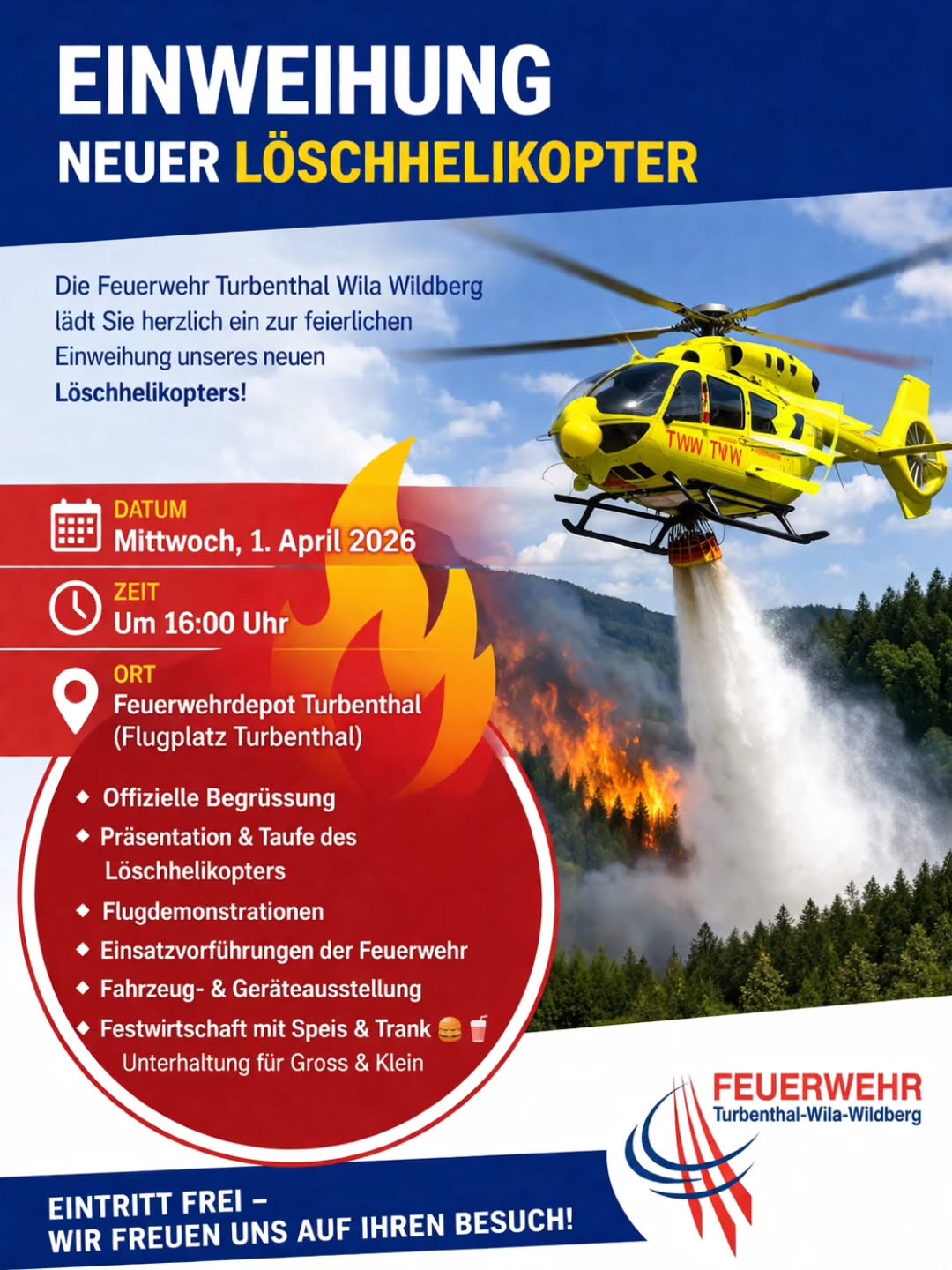 🚁🔥Ab heute sind wir Luft Stützpunkt mit unserem neuen Löschhelikopter.
Wir freuem uns riesig😂
