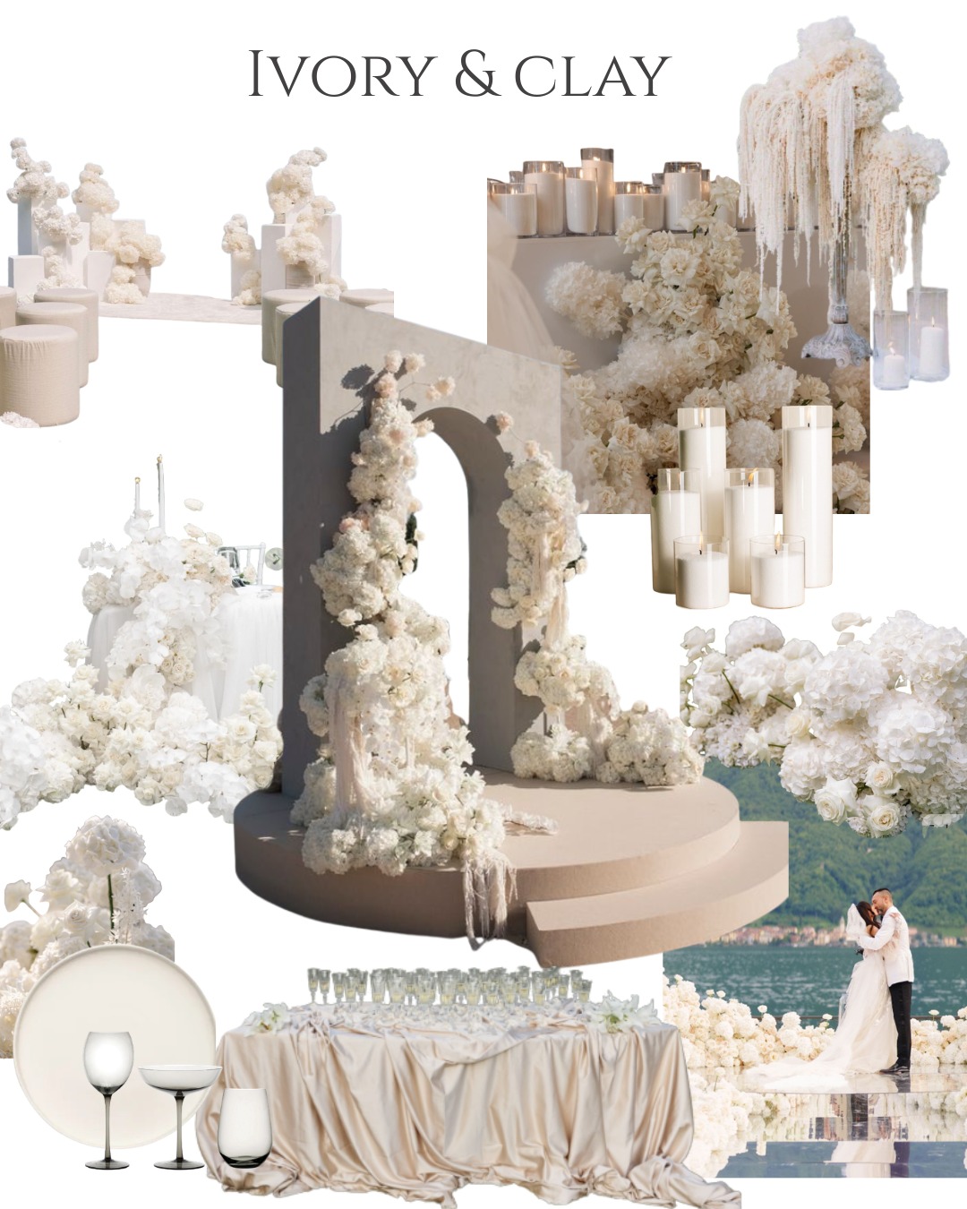Mood board time:
IVORY & CLAY 🤍🪨
Soft. Sculptural. Quietly luxurious.
A colour story we curated for our Peachwood brides who love refined minimalism with an organic, textural edge.
• Ivory-toned florals layered with soft cream and delicate neutral hues
• Architectural ceremony structures in warm clay-inspired tones
• Sculptural floral installations with airy, cascading textures
• Draped table linens to add softness, movement, and dimension
• Minimal tablescapes with ceramic elements and tonal glassware
• Candlelight accents to create a warm, intimate glow
This moodboard celebrates harmony — soft ivory blooms against earthy clay tones for a look that feels modern, serene, and effortlessly elevated.
Would you choose Ivory & Clay for your big day?
#torontoweddingflorist #torontoweddingplanner #weddingdecoridea #torontoweddings #weddingmoodboard