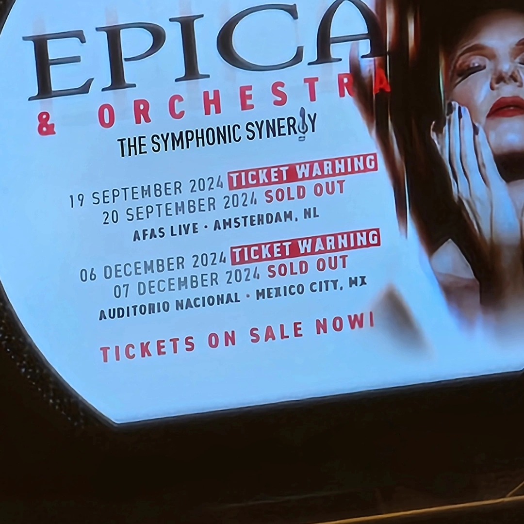 And then for the reason for travelling to Amsterdam. @epicaofficial Symphonic Synergy. Of all the concerts and events I've been to over the last 20 years this blew all of them out of the water. #epica #symphonicsynergy #livemusic #amasterdam #concert