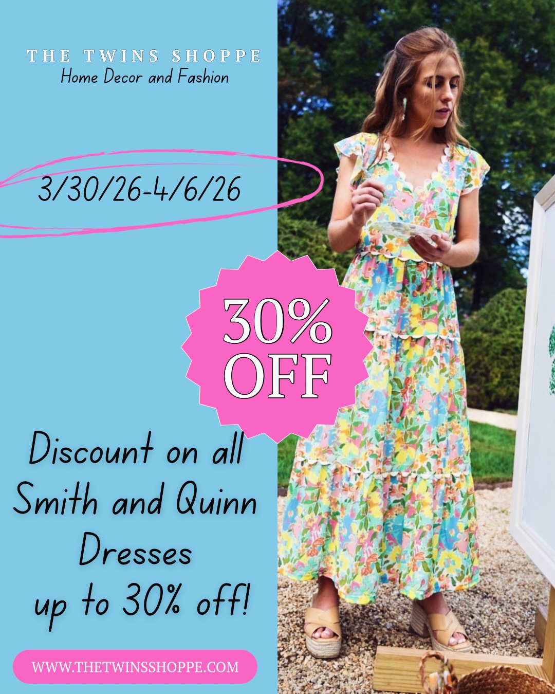It’s becoming dress weather and we have a deal for you. All stocked designer Smith and Quinn dresses have been reduced to 30% off! Plus take an additional 15% off at checkout using promo code WELCOME15
.
.
.
#smithandquinn #smithandquinndresses #trending #springfashion #sale