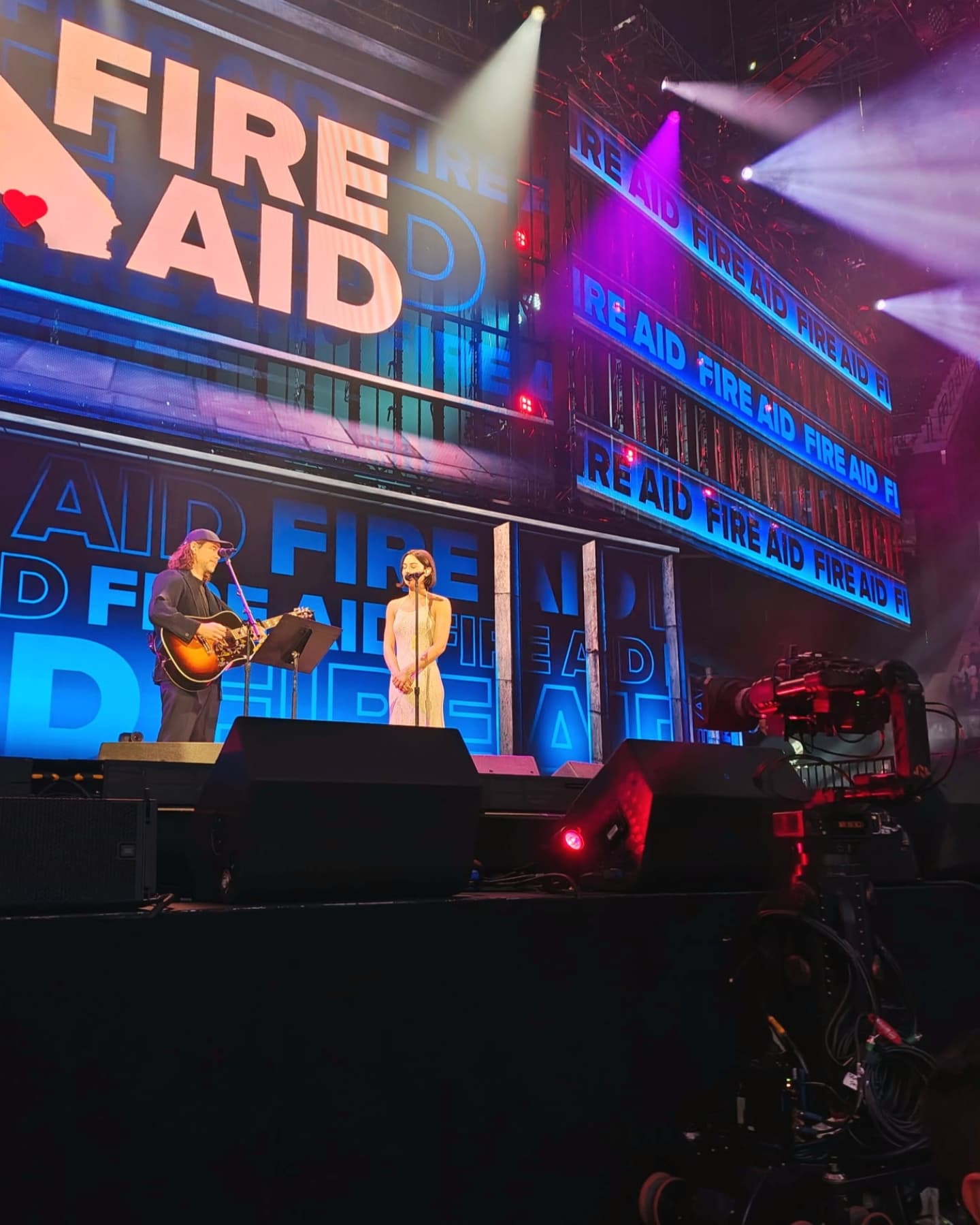Fire Aid Concert 2025 took place in two different venues, on the same night. We were proud to provide two stabilized dolly systems, and four mini-tower remote head camera systems. It was a fantastic night of performances, heartbreaking stories, and uplifting outcomes.
#fireaid #altadena #pacificpalisades #fundraiser #live #broadcast #Netflix #amazon #Hulu #arri #sony #fuji #nirvana #redhotchilipeppers #gettheshot #griplife #onlocation #onset #cameraoperator