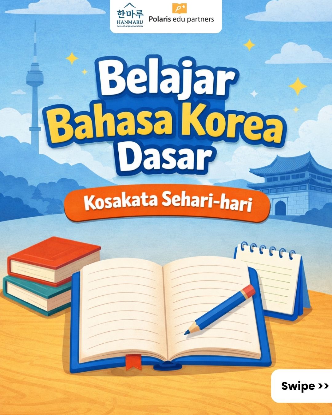 ๊ฐ์ฆ์! Go 2 KOREA!
Buat kamu yang lagi persiapan kerja ke Korea lewat program G2G (EPS TOPIK), wajib banget kuasai kosakata dasar ๐
Mulai dari sapaan, ungkapan sopan, sampai kalimat sederhana
Contoh penting:
์๋
ํ์ธ์ = Halo
๊ฐ์ฌํฉ๋๋ค = Terima kasih
์ฃ์กํฉ๋๋ค = Maaf
Ini sering dipakai di kehidupan sehari-hari maupun di tempat kerja ๐ฌ
#belajarbahasakorea #bahasakorea #kerjakorea #epstopik #topik #gotokorea #g2gkorea #lokerkorea #kursusbahasakorea #pmikorea #kelasonline #onlineclass #koreanlearning