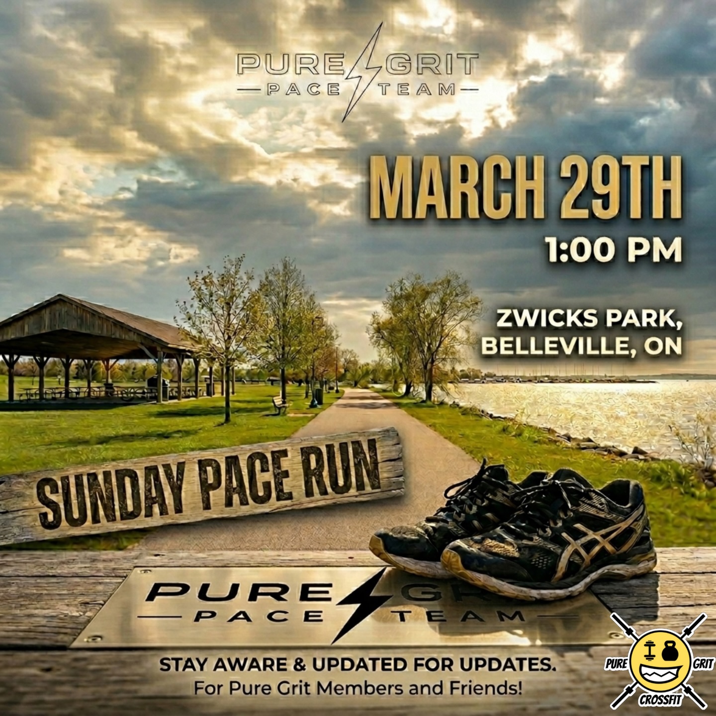 ๐จ SUNDAY RUN: ALL PACES WELCOME! ๐จ
The Pure Grit Pace Team is hitting the pavement this Sunday, and we want YOU to join us! โก๏ธ
Whether youโre aiming for a new personal record, looking to log some easy miles, or just want to get your steps in and walk with good company, this event is for you. We are opening this up to everyoneโgym members, friends, family, and the Belleville community. Fast, slow, runner, or walker, no one gets left behind!
๐ When: This Sunday, March 29th
โฐ Time: We head out right at 1:00 PM
๐ Where: Zwicks Park
Weโll be taking on a few loops of the park together. Itโs all about getting outside, having a blast, and building a community. Lace up your favorite shoes and come hang out with the crew!
See you there! ๐ช
#PureGritPaceTeam #PureGritTrainingGrounds #ZwicksPark #BellevilleOntario #RunClub SundayRunday AllPacesWelcome CommunityRun FitnessCommunity