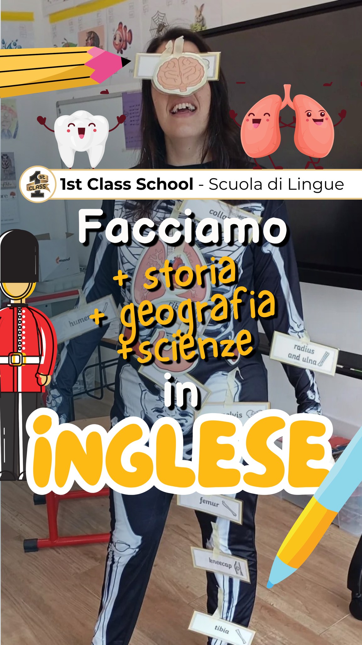 Imparare l'Inglese tramite l'uso di materie non linguistiche è la definizione stessa di CLIL. Ed è anche proprio quello che facciamo!
Scienze, geografia, storia in inglese!
Ma perché? Perché utilizzando l'inglese come uno strumento si incentiva i ragazzi ad usarlo in maniera collaterale. Facendo così si focalizzano sui concetti che stanno imparando, le attività che stanno svolgendo, i giochi che stanno facendo e l'inglese penetra in sordina all'interno delle loro menti. Diventa sostegno e strumento durante tutta la lezione.
In più si decentra l'importanza dell'errore. Se l'inglese non è più la cosa più importante, allora non è importante sbagliare, di conseguenza non è difficile provare. Questo punto è cruciale.
Tantissimi bambini e ragazzi (ma anche adulti) arrivano da noi con il terrore di fare errori, ma non fare errori vuol dire non provare e non provare vuol dire non migliorare.
Se anche tu vorresti per tuo figlio uno spazio sicuro in cui usare l'inglese, in cui possa farlo diventare parte di sé stesso nel modo più naturale e semplice possibile, allora i CLIL club fanno al caso vostro.
Commenta e ti manderemo tutte le info utili. ❤